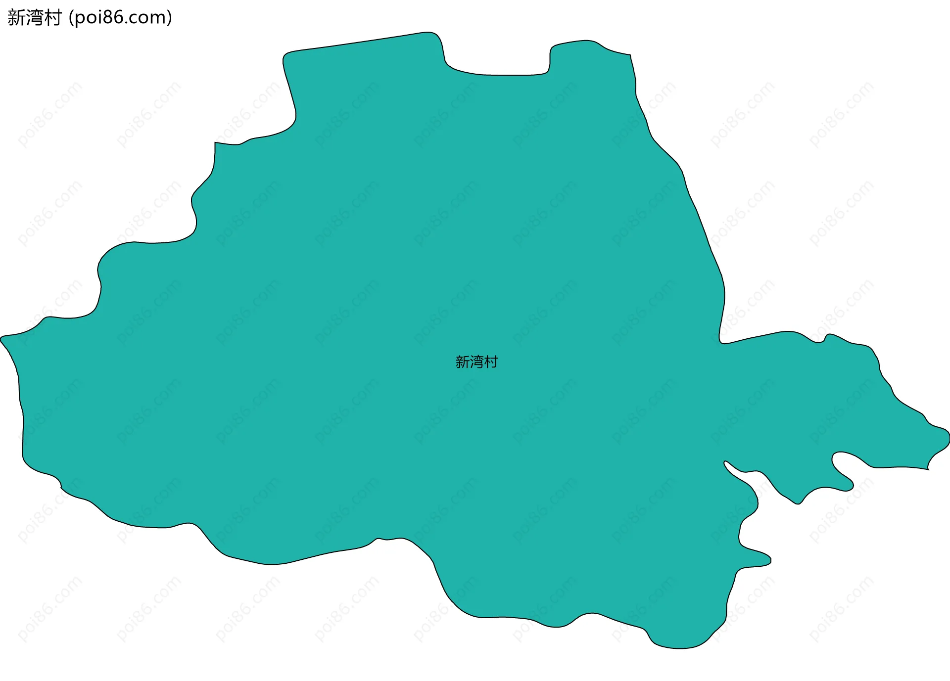 新湾村边界地图