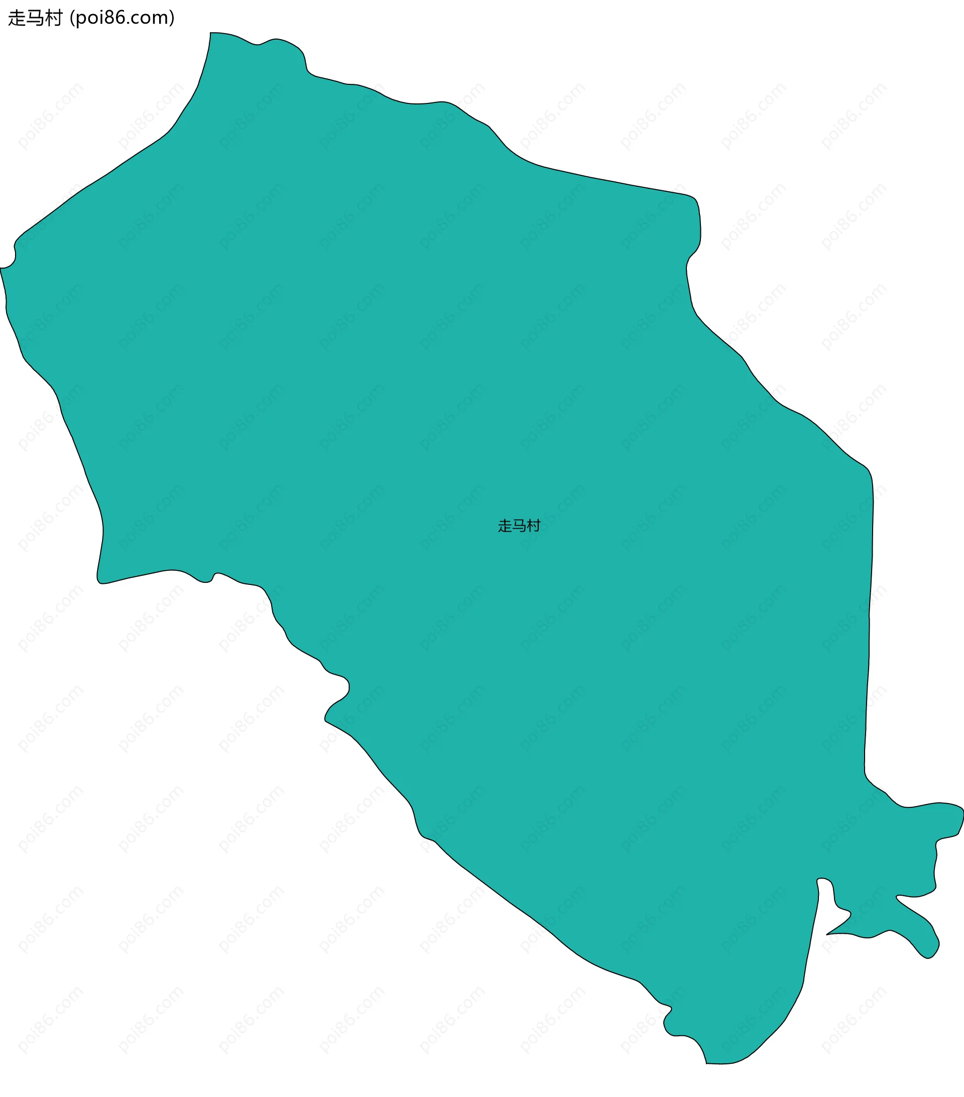 走马村边界地图