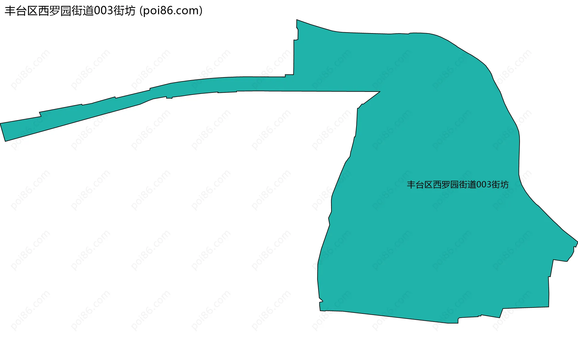 丰台区西罗园街道003街坊边界地图