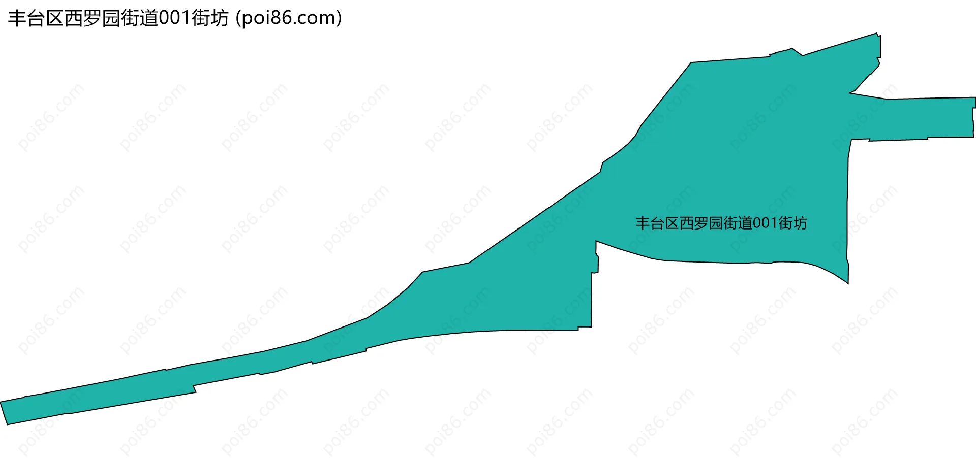 丰台区西罗园街道001街坊边界地图