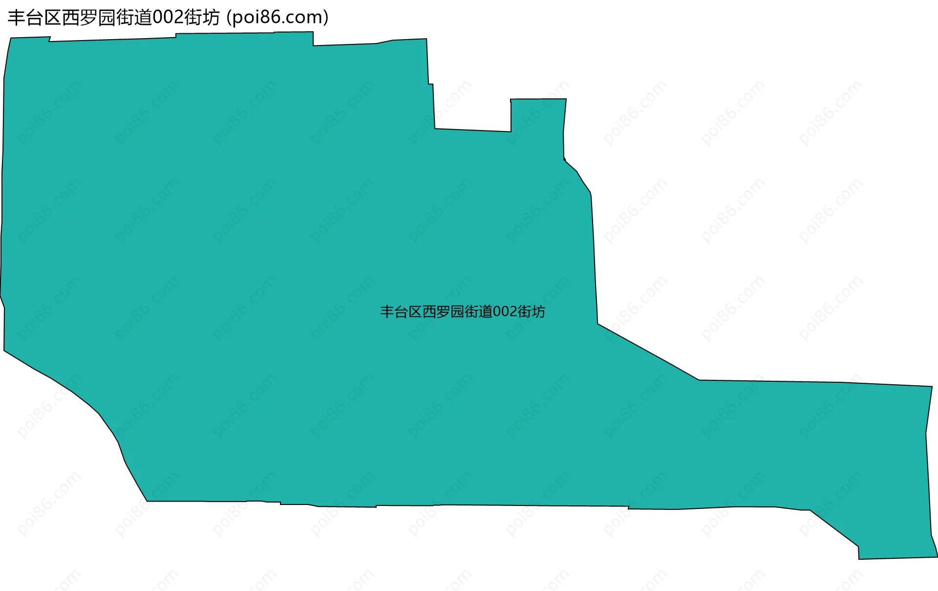 丰台区西罗园街道002街坊边界地图