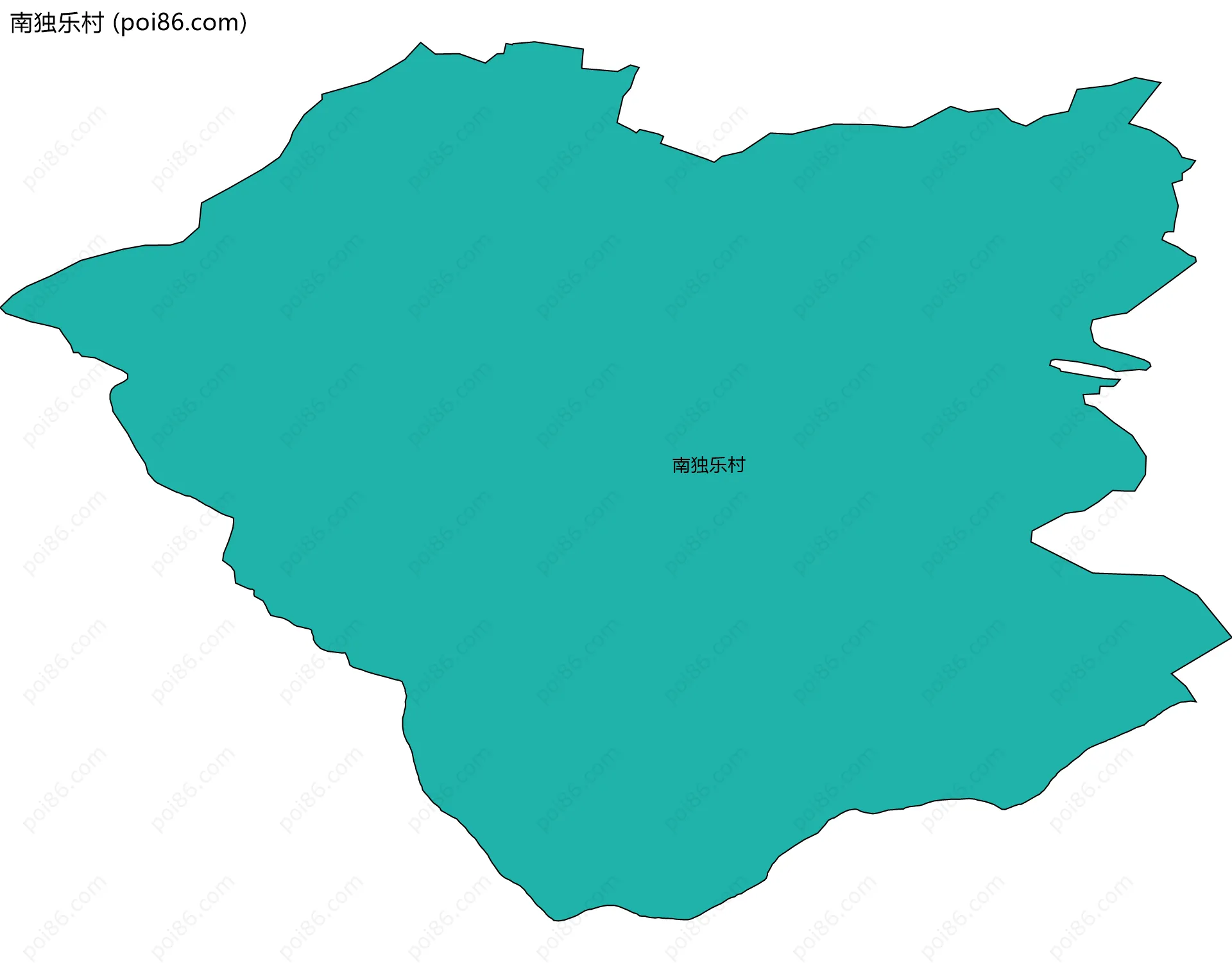 南独乐村边界地图