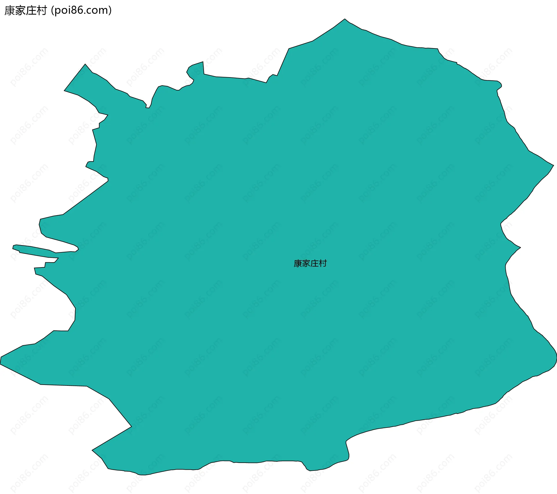 康家庄村边界地图
