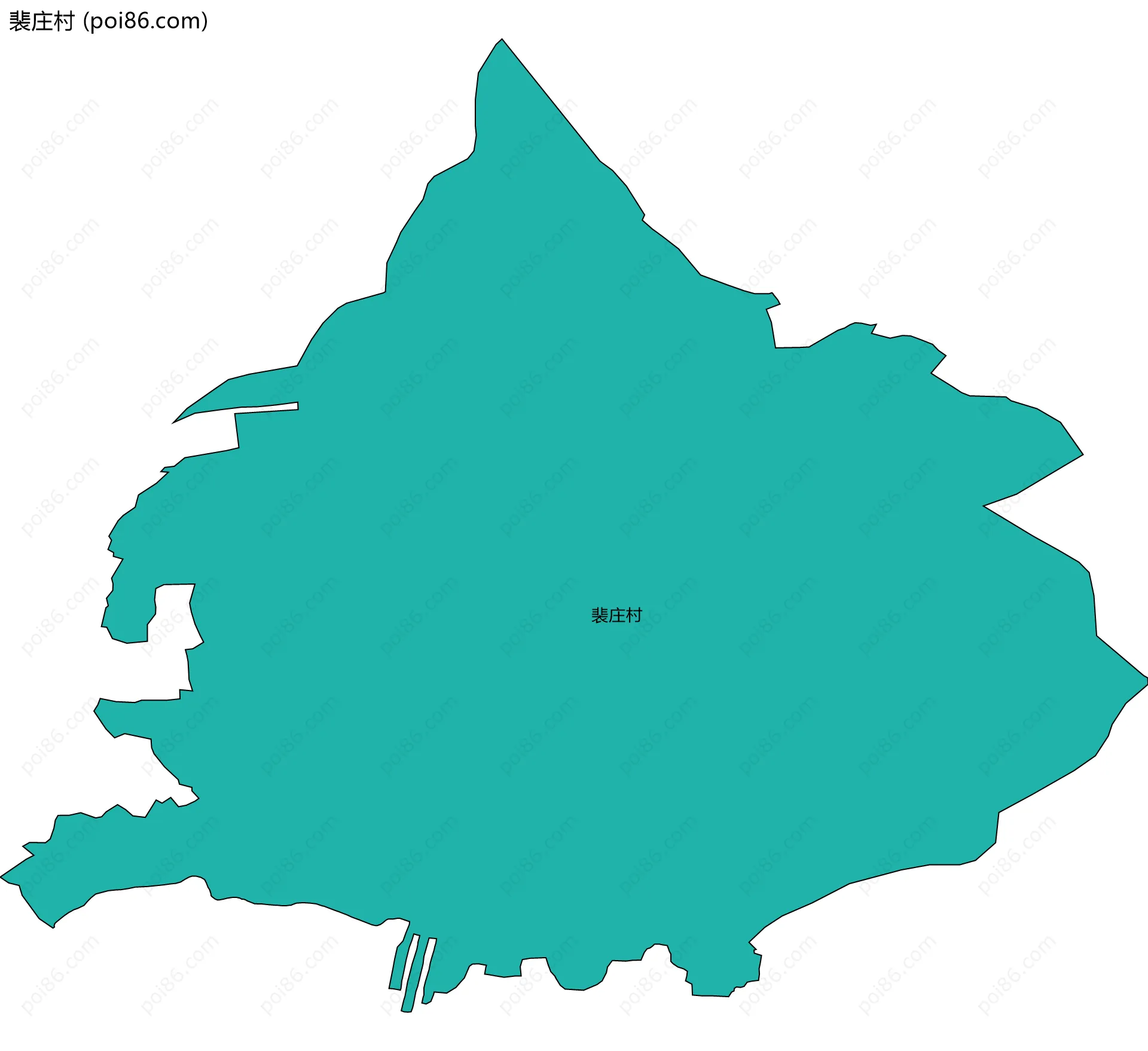 裴庄村边界地图
