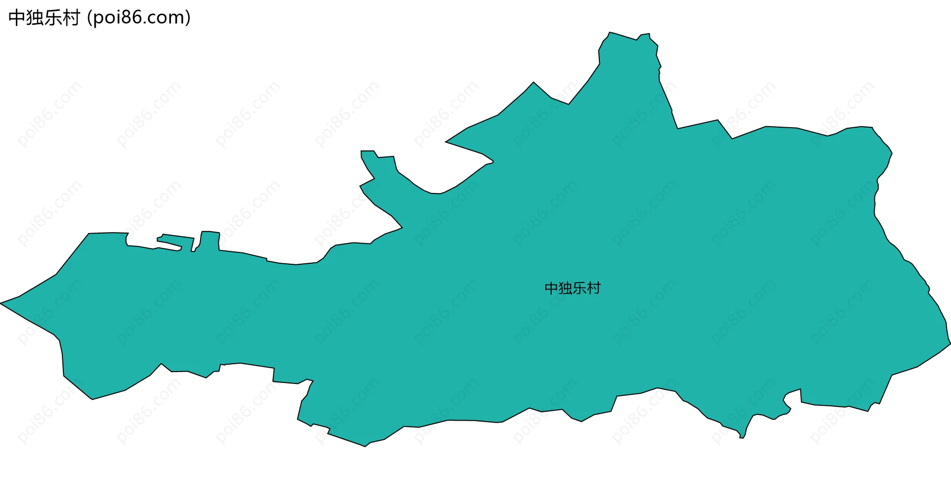 中独乐村边界地图