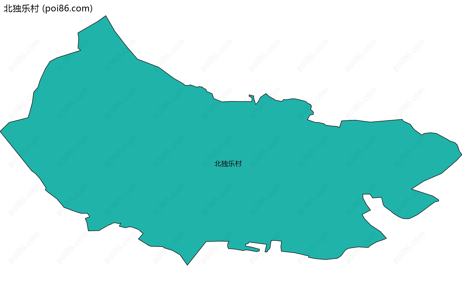 北独乐村边界地图