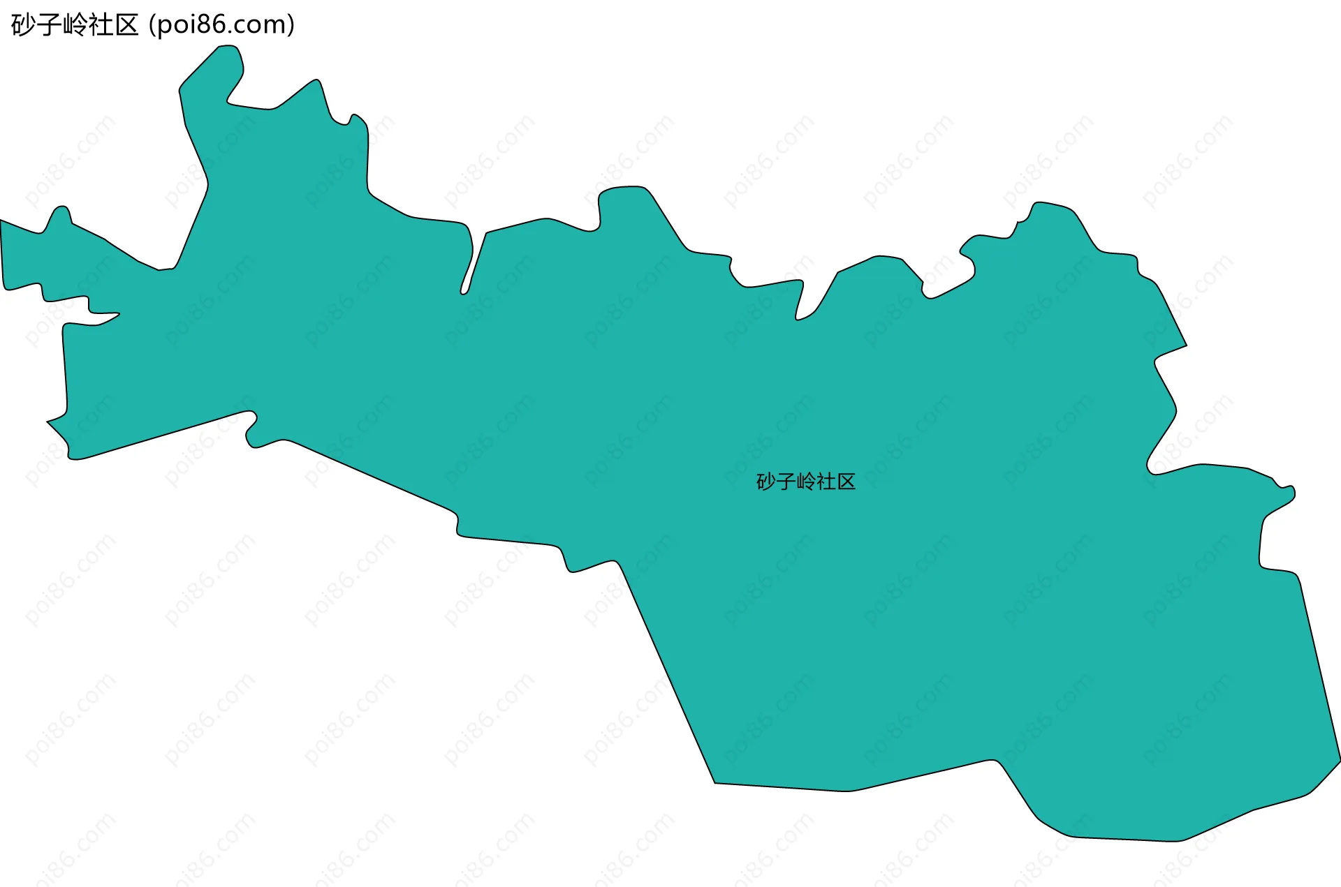 砂子岭社区边界地图