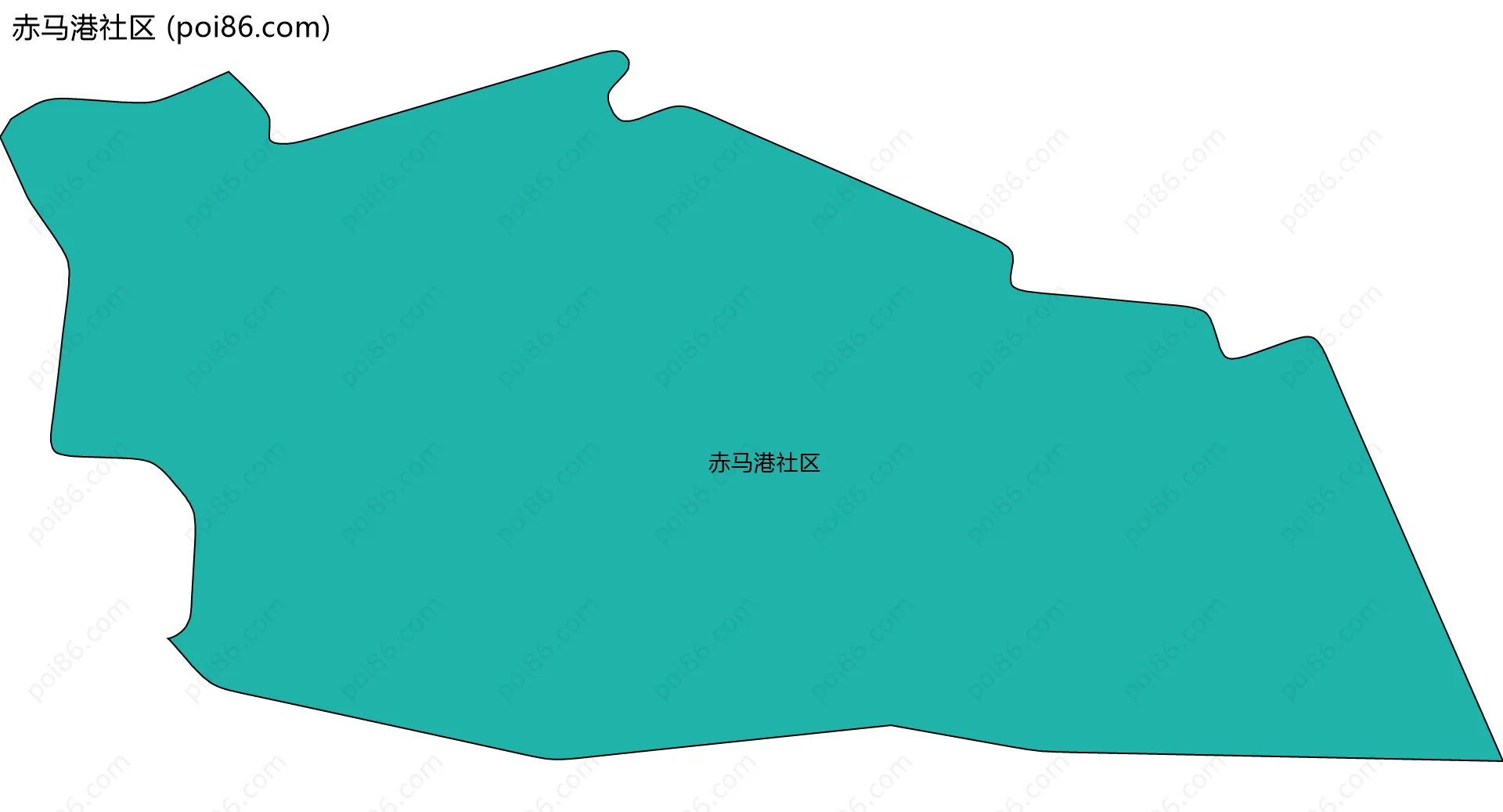 赤马港社区边界地图