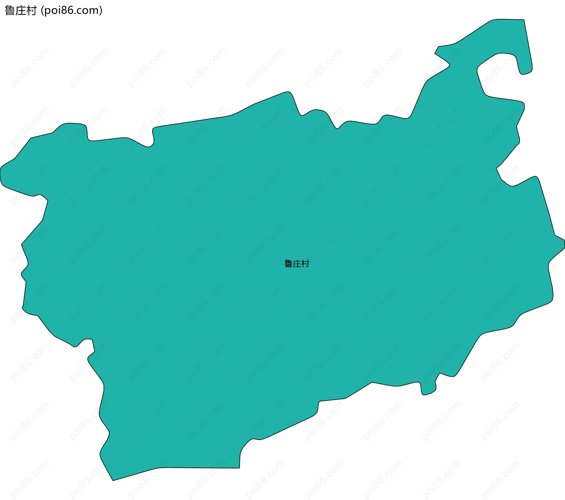 鲁庄村边界地图
