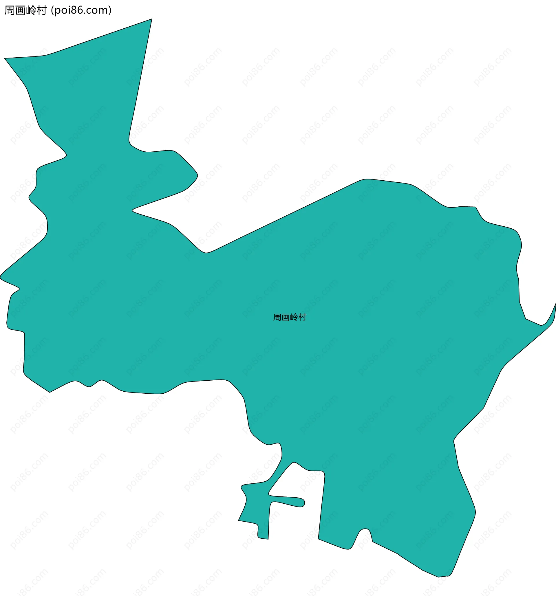 周画岭村边界地图