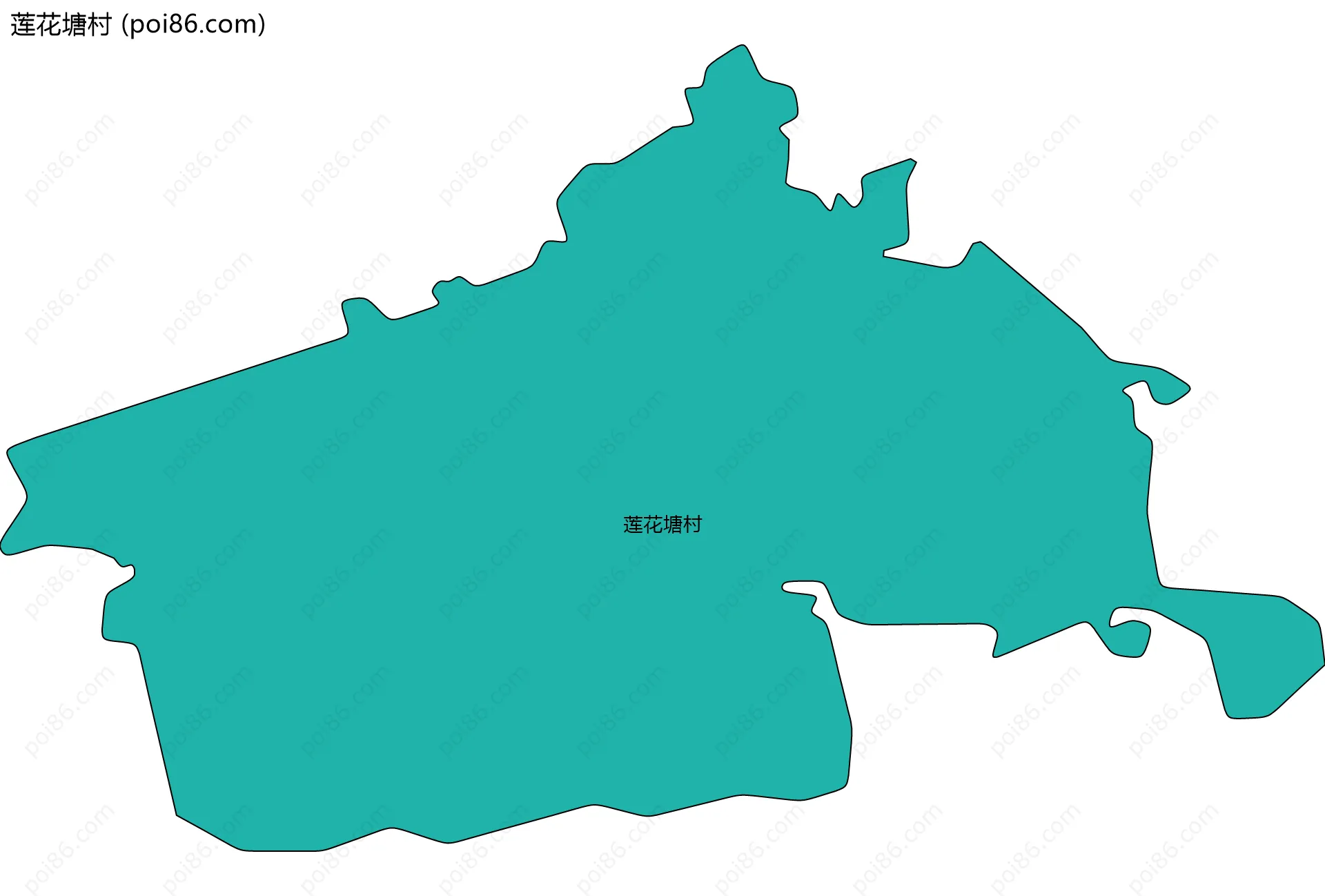 莲花塘村边界地图