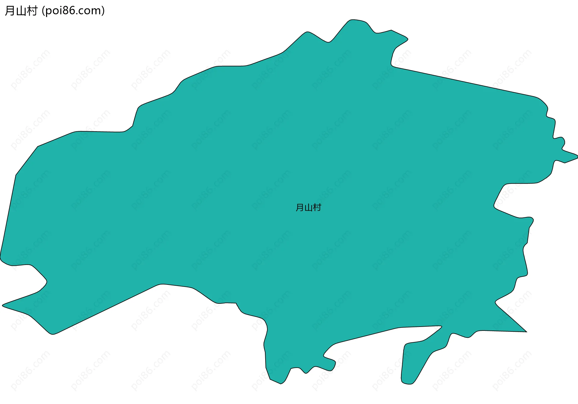 月山村边界地图