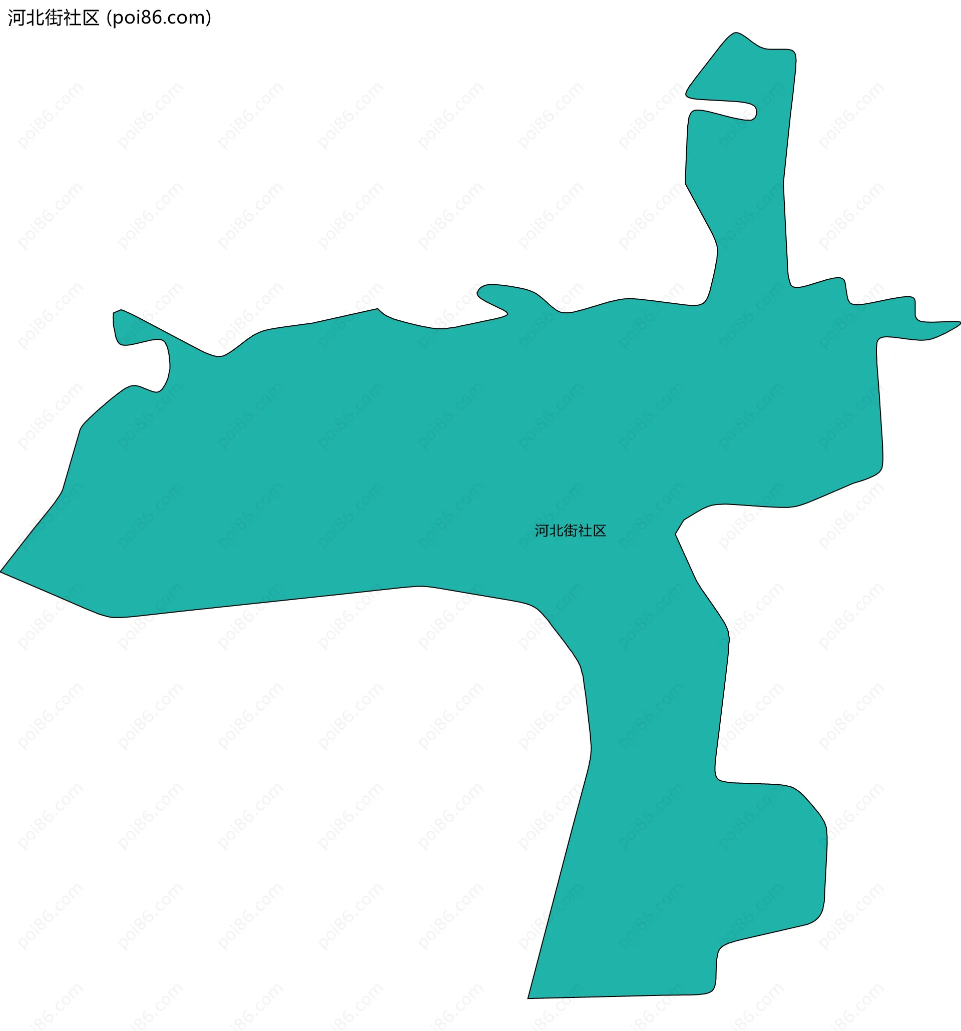 河北街社区边界地图