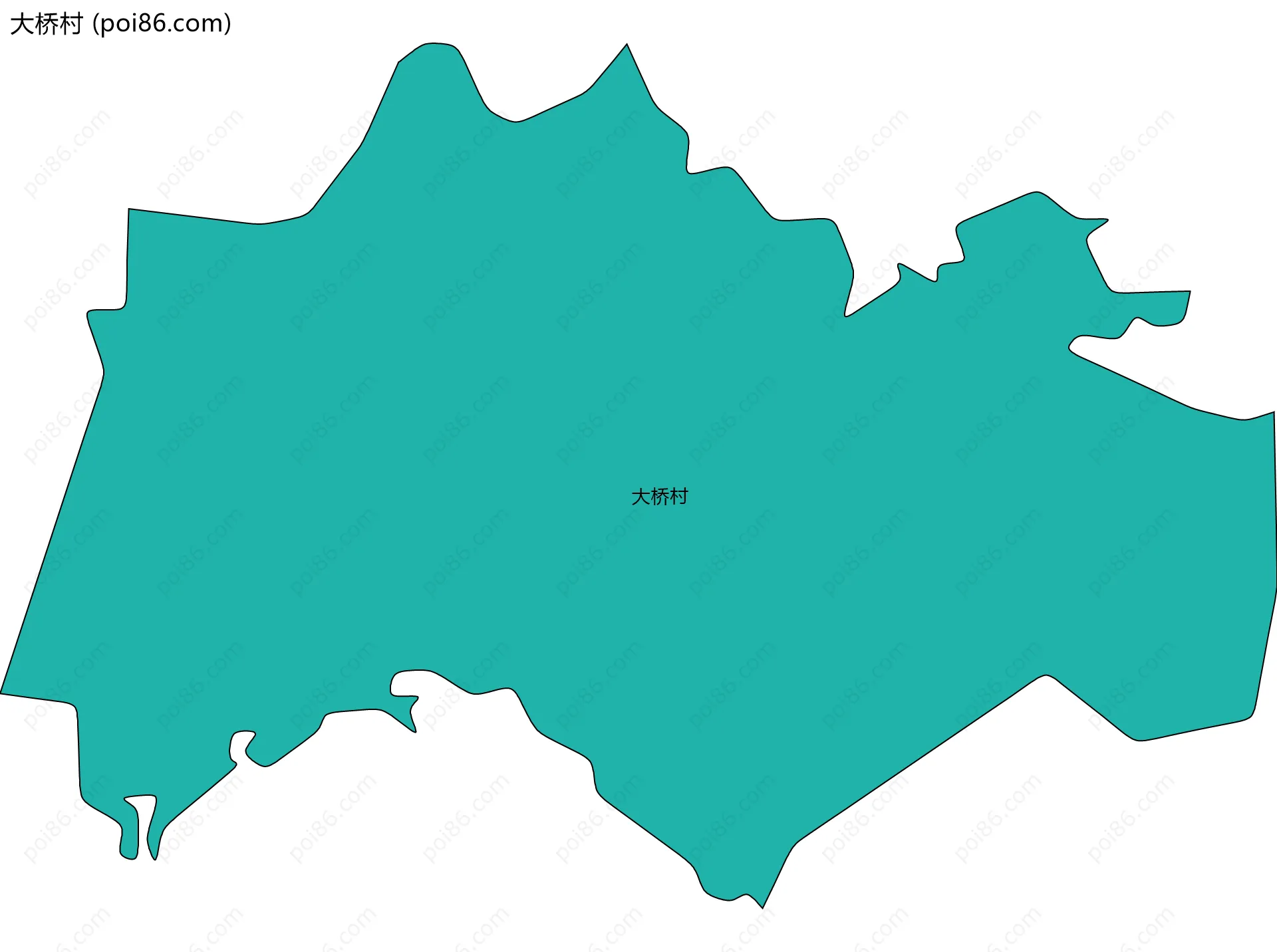 大桥村边界地图