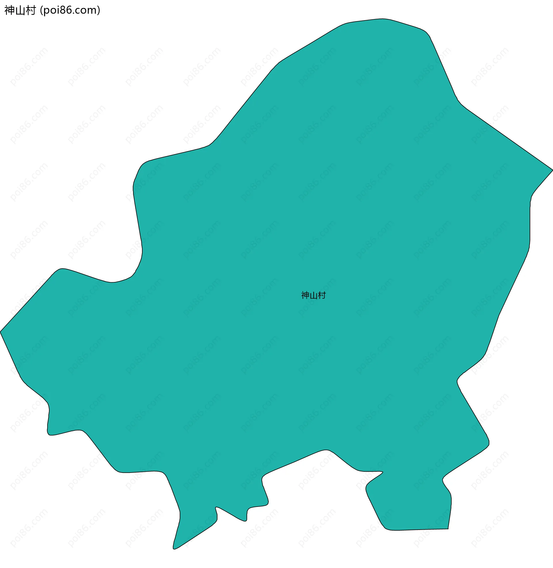 神山村边界地图