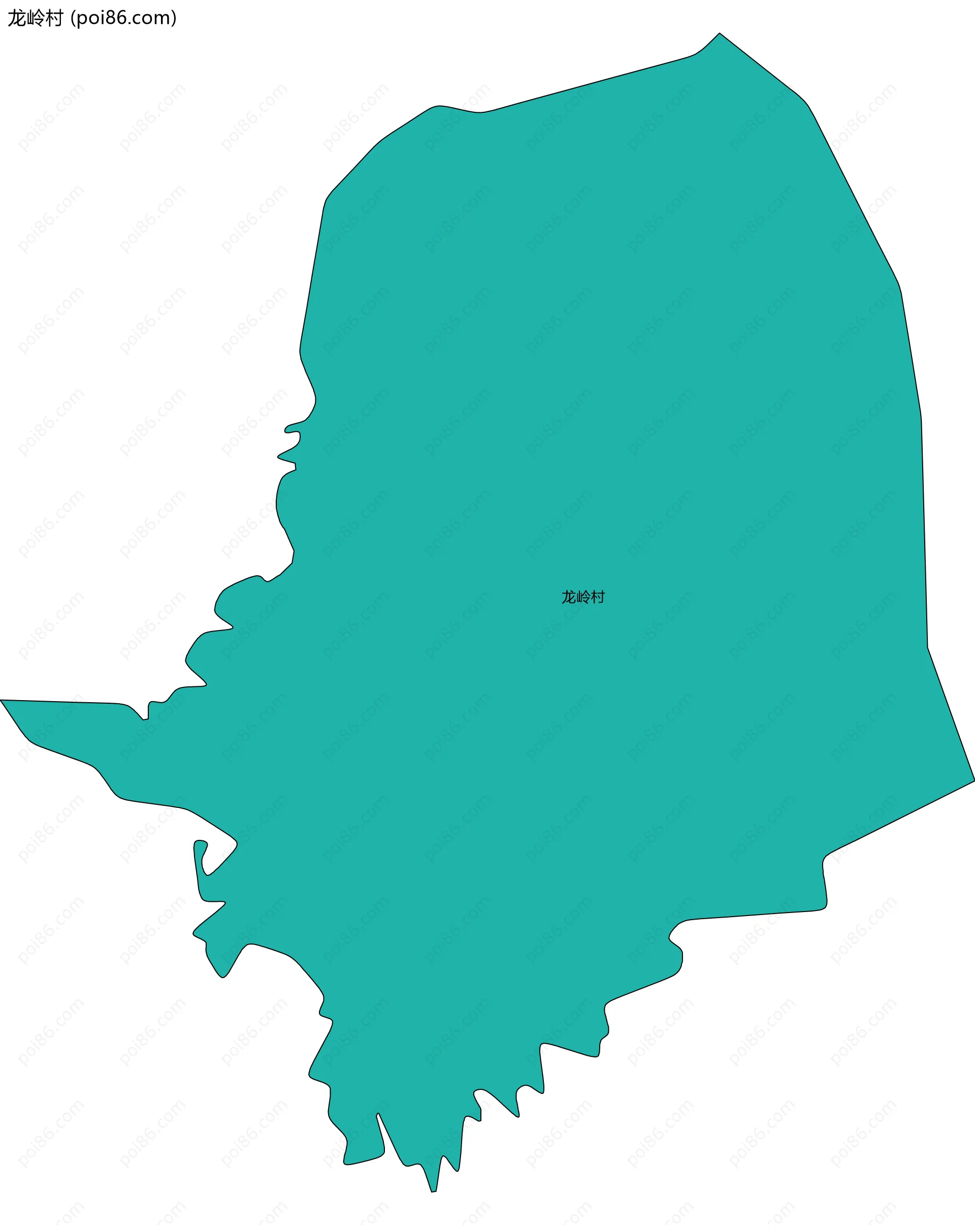 龙岭村边界地图