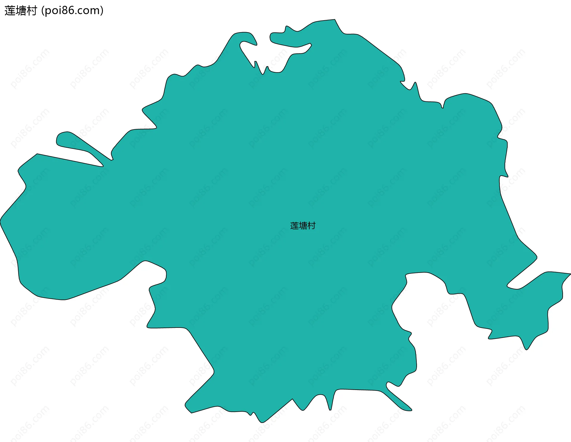 莲塘村边界地图