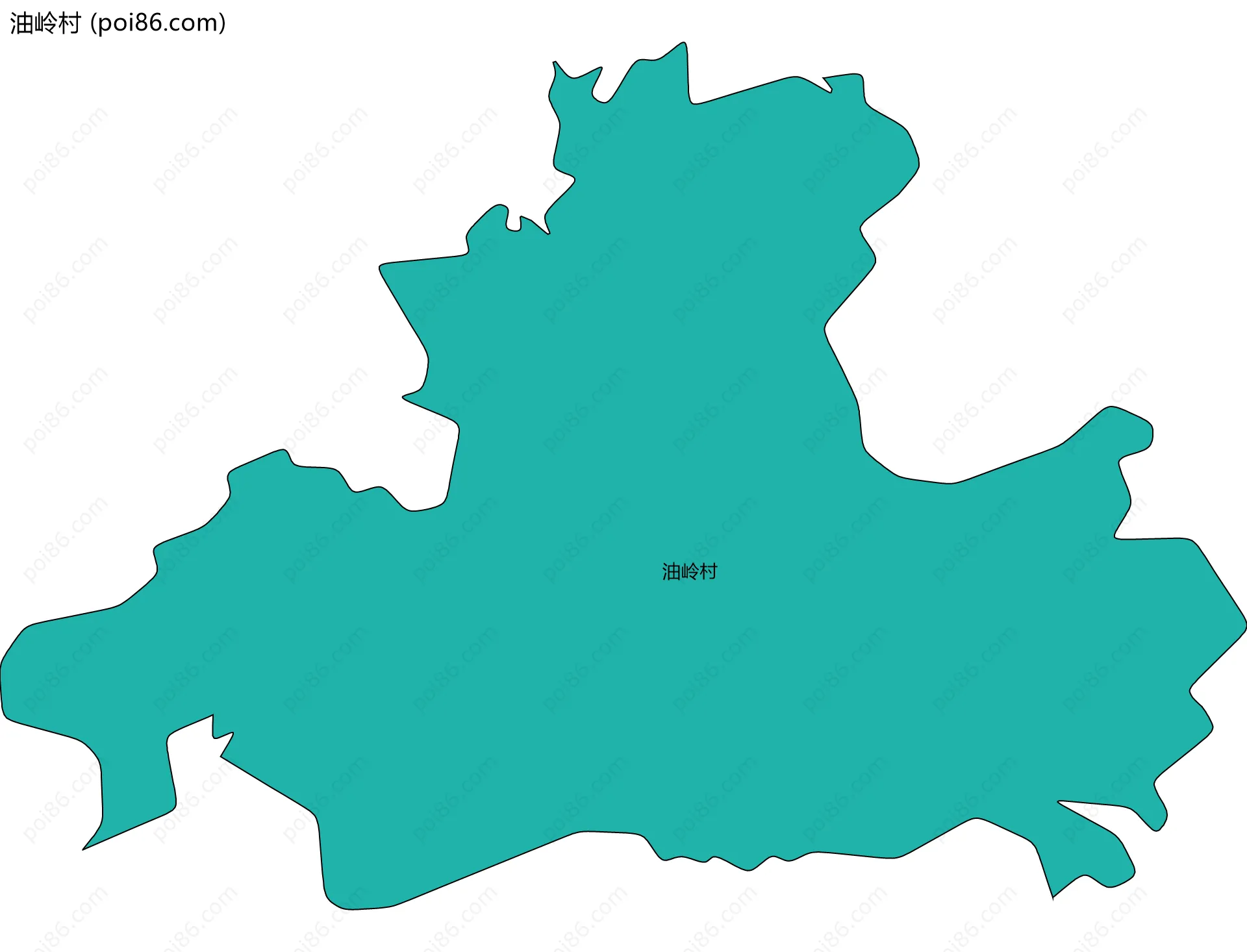 油岭村边界地图