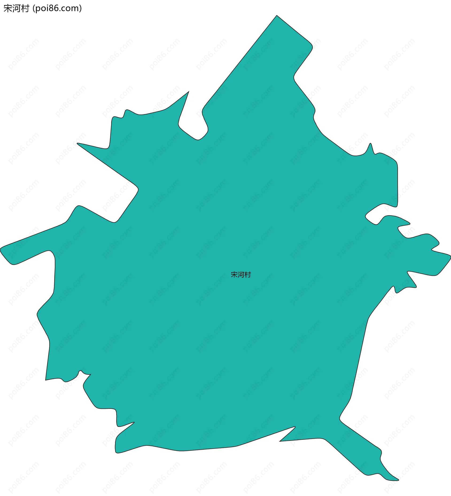 宋河村边界地图