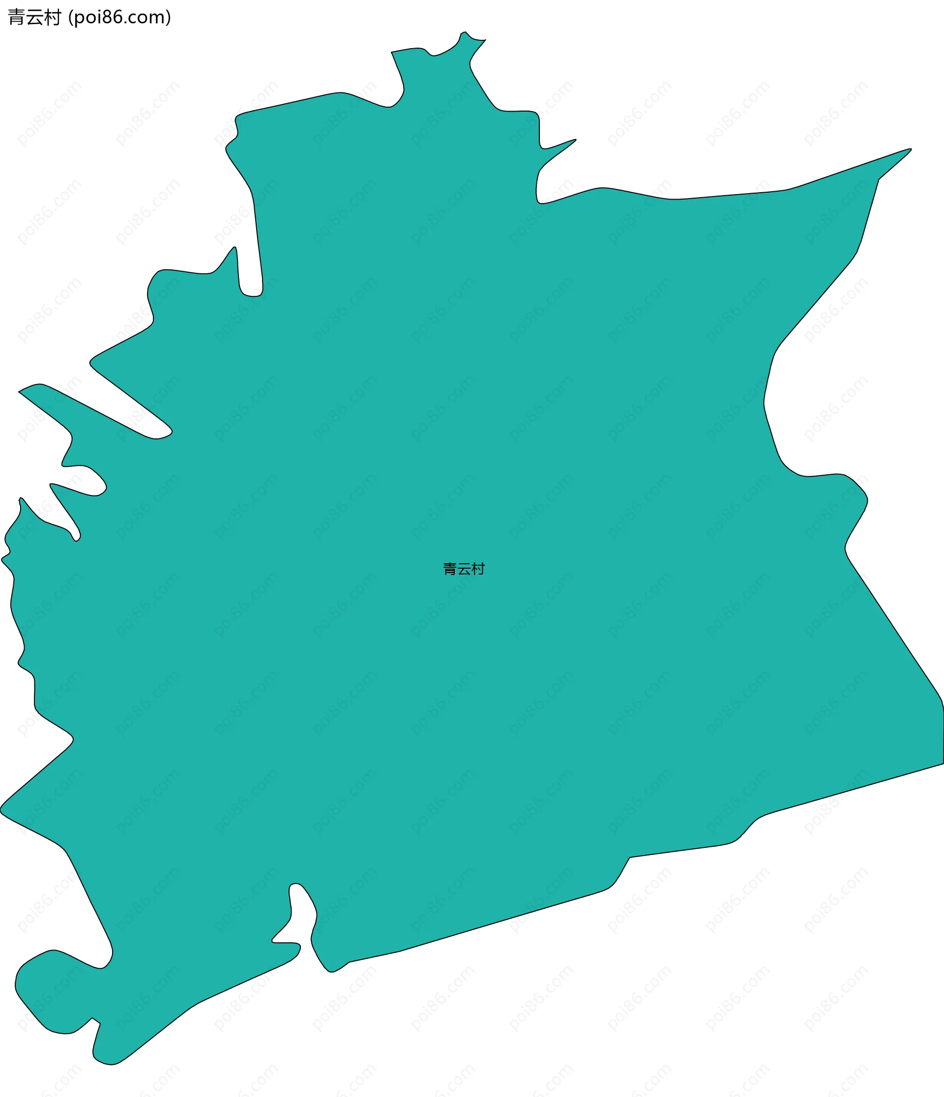 青云村边界地图