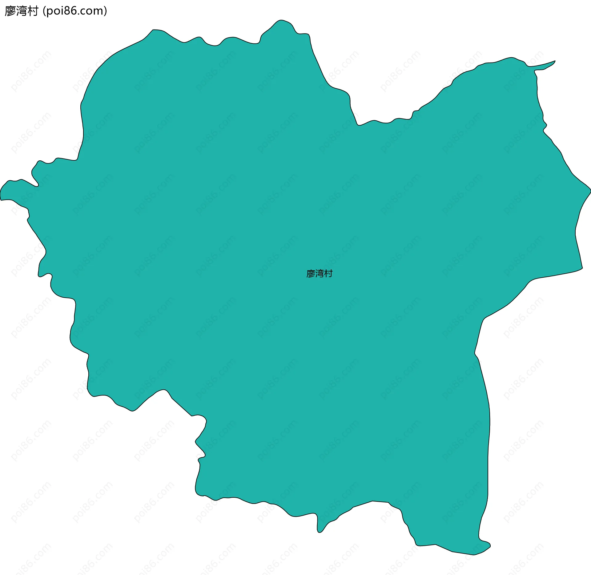 廖湾村边界地图