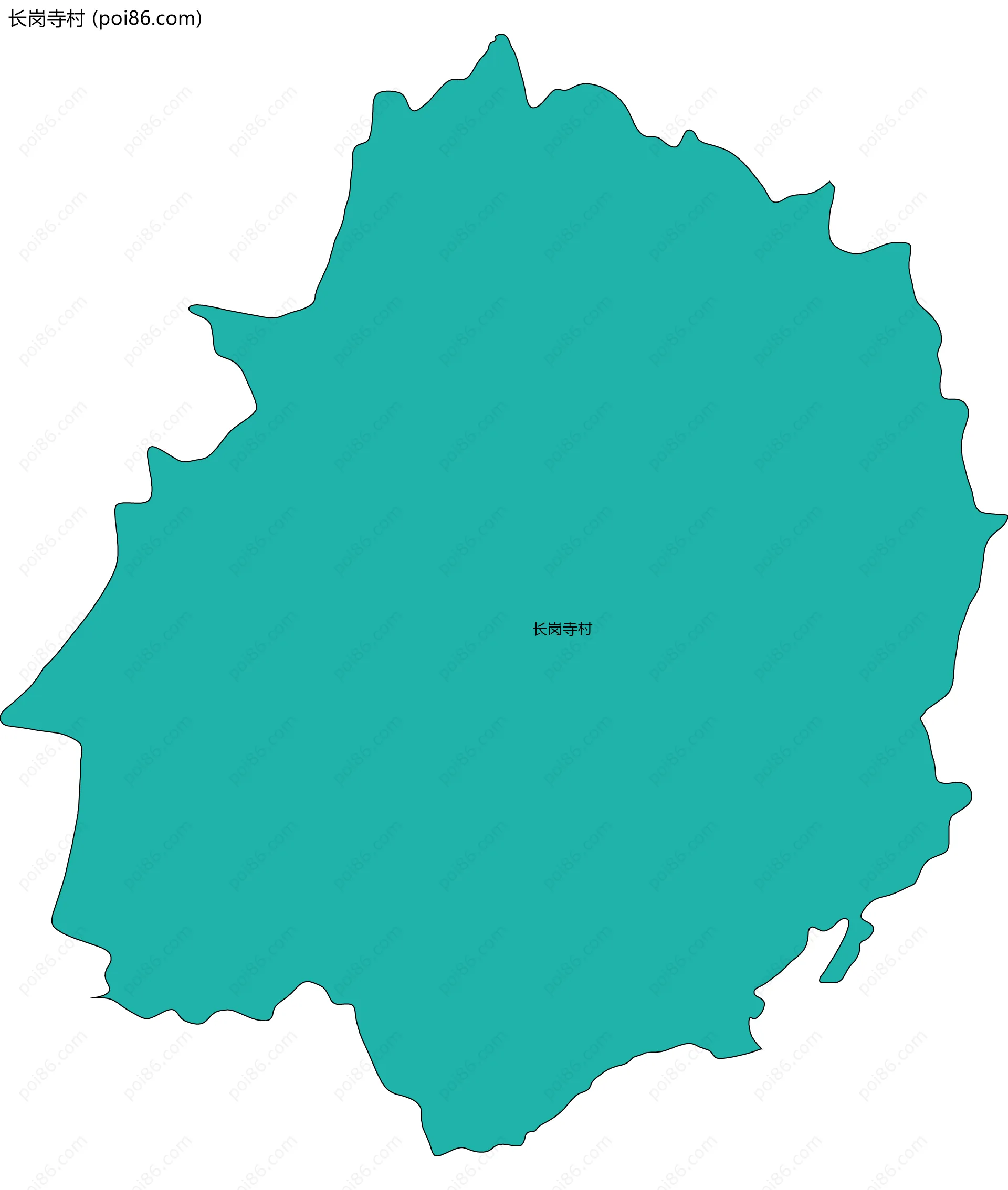 长岗寺村边界地图