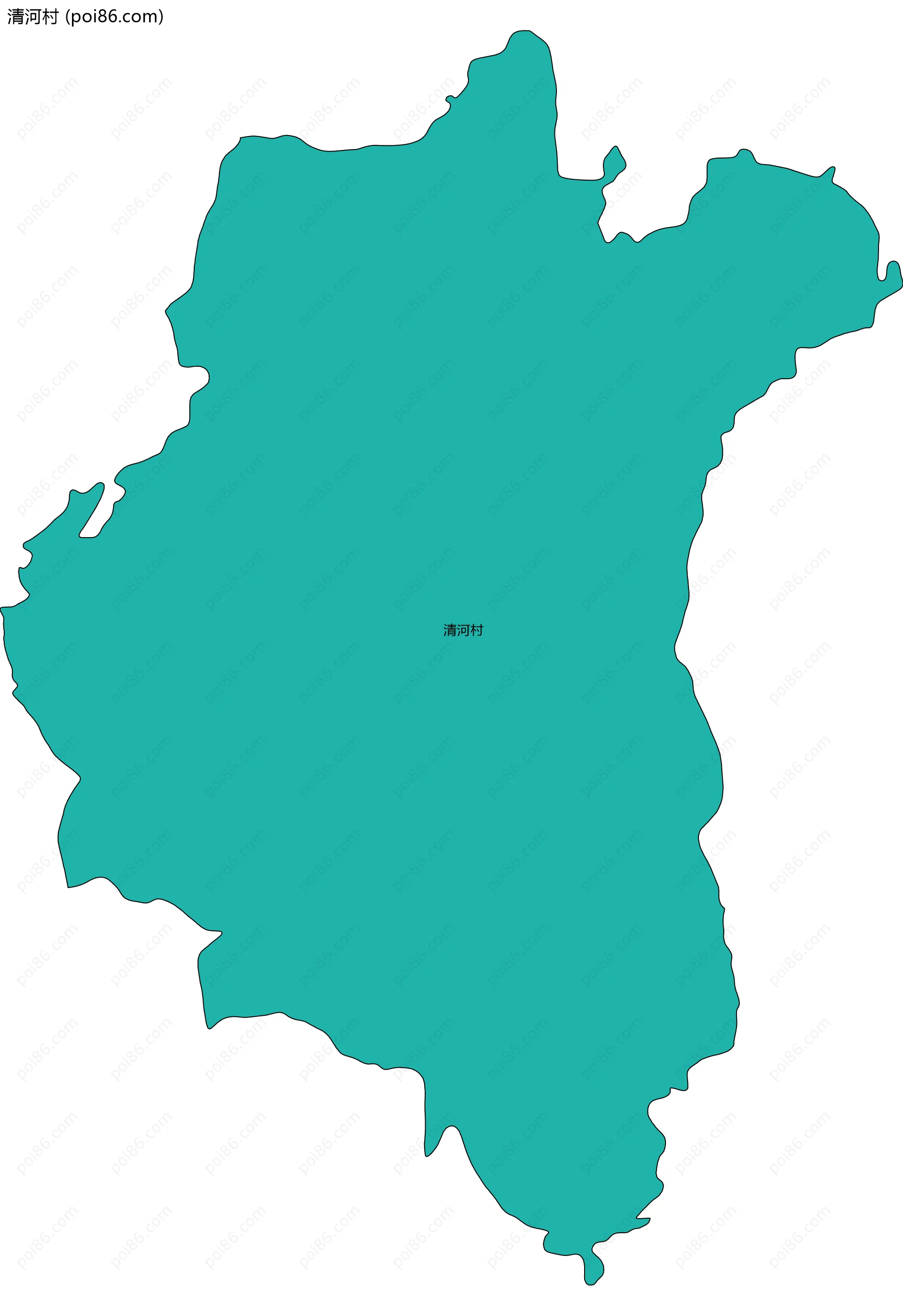 清河村边界地图