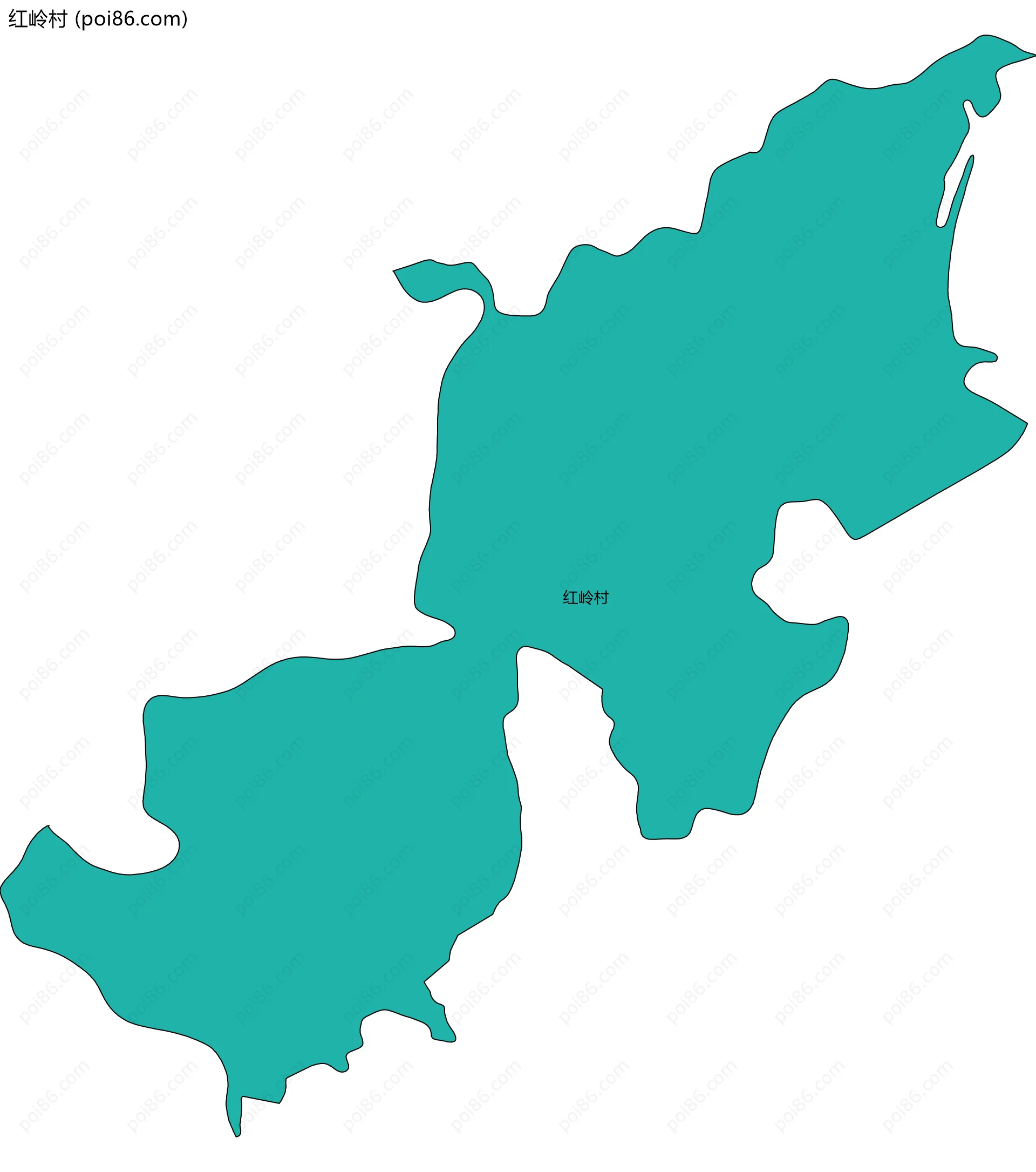 红岭村边界地图