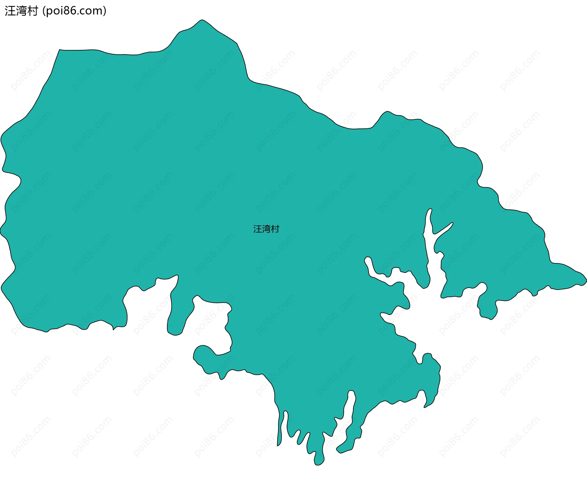 汪湾村边界地图