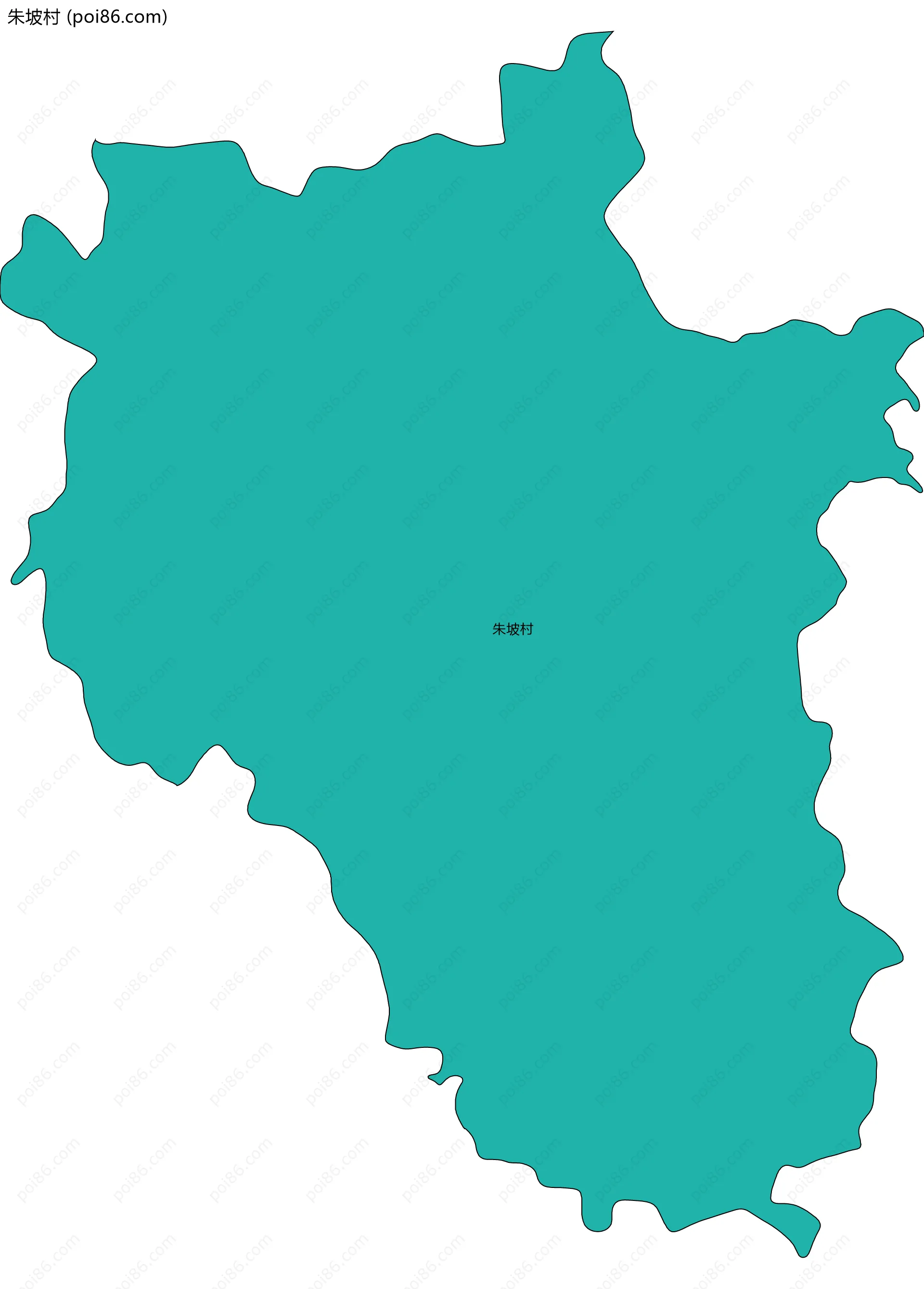 朱坡村边界地图