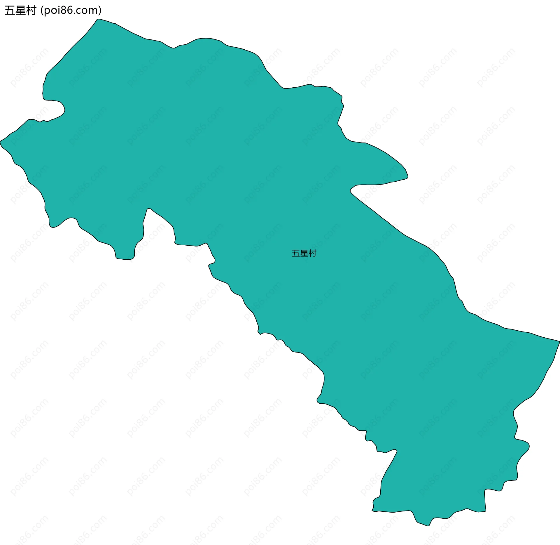 五星村边界地图