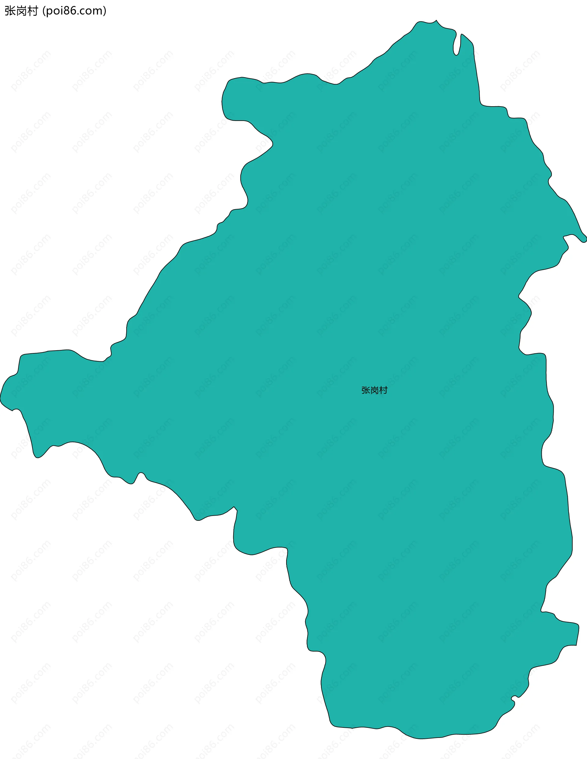 张岗村边界地图