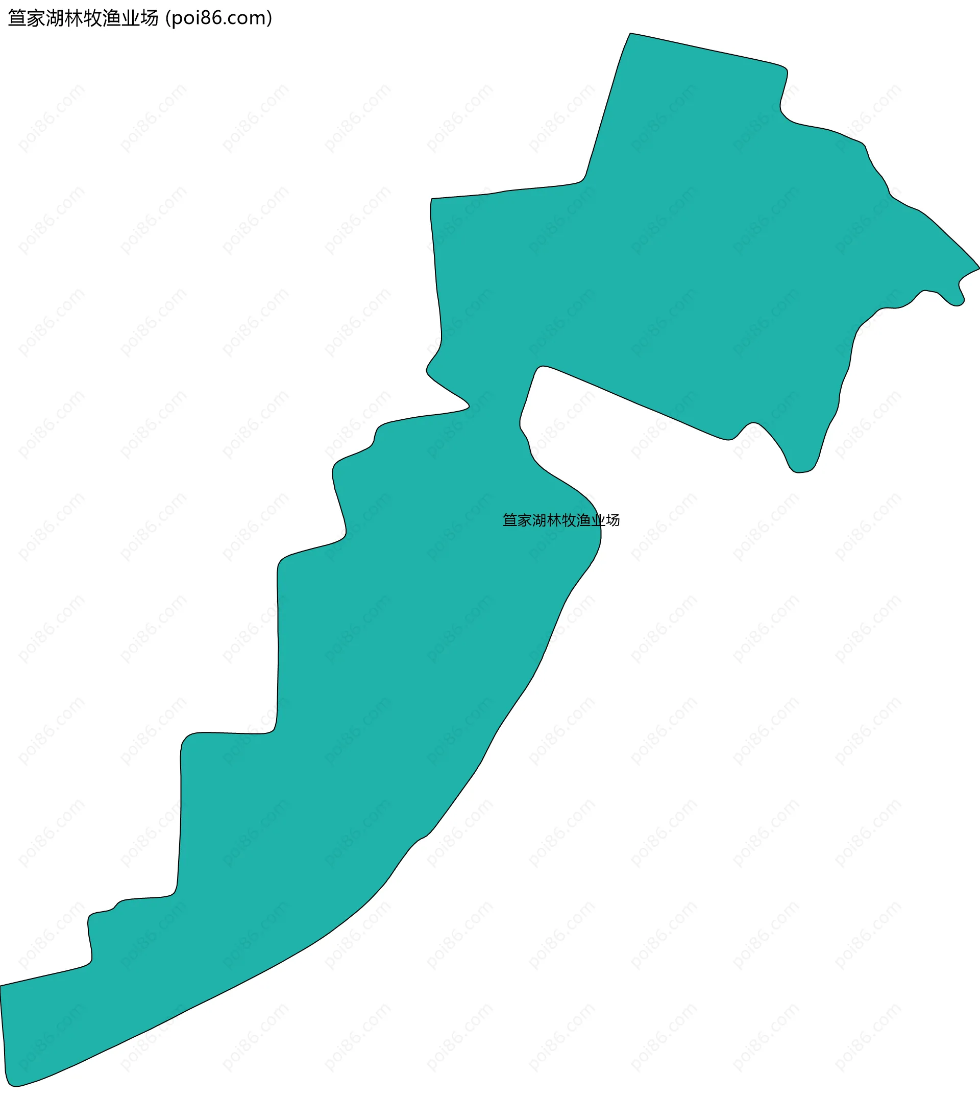 笪家湖林牧渔业场边界地图