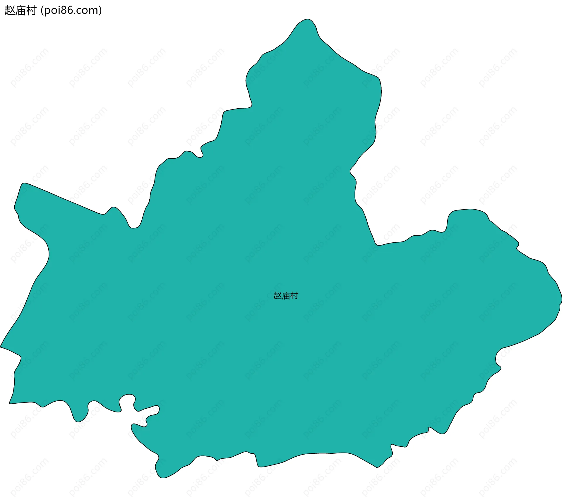 赵庙村边界地图