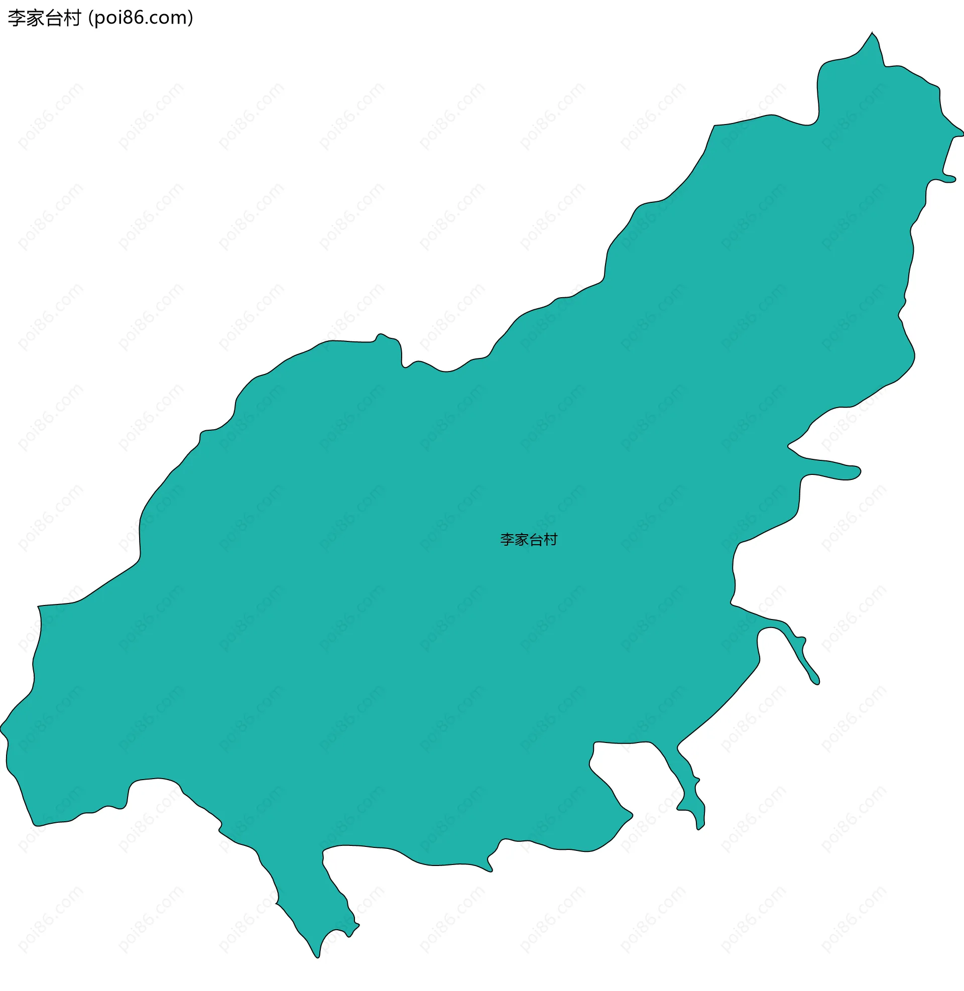 李家台村边界地图