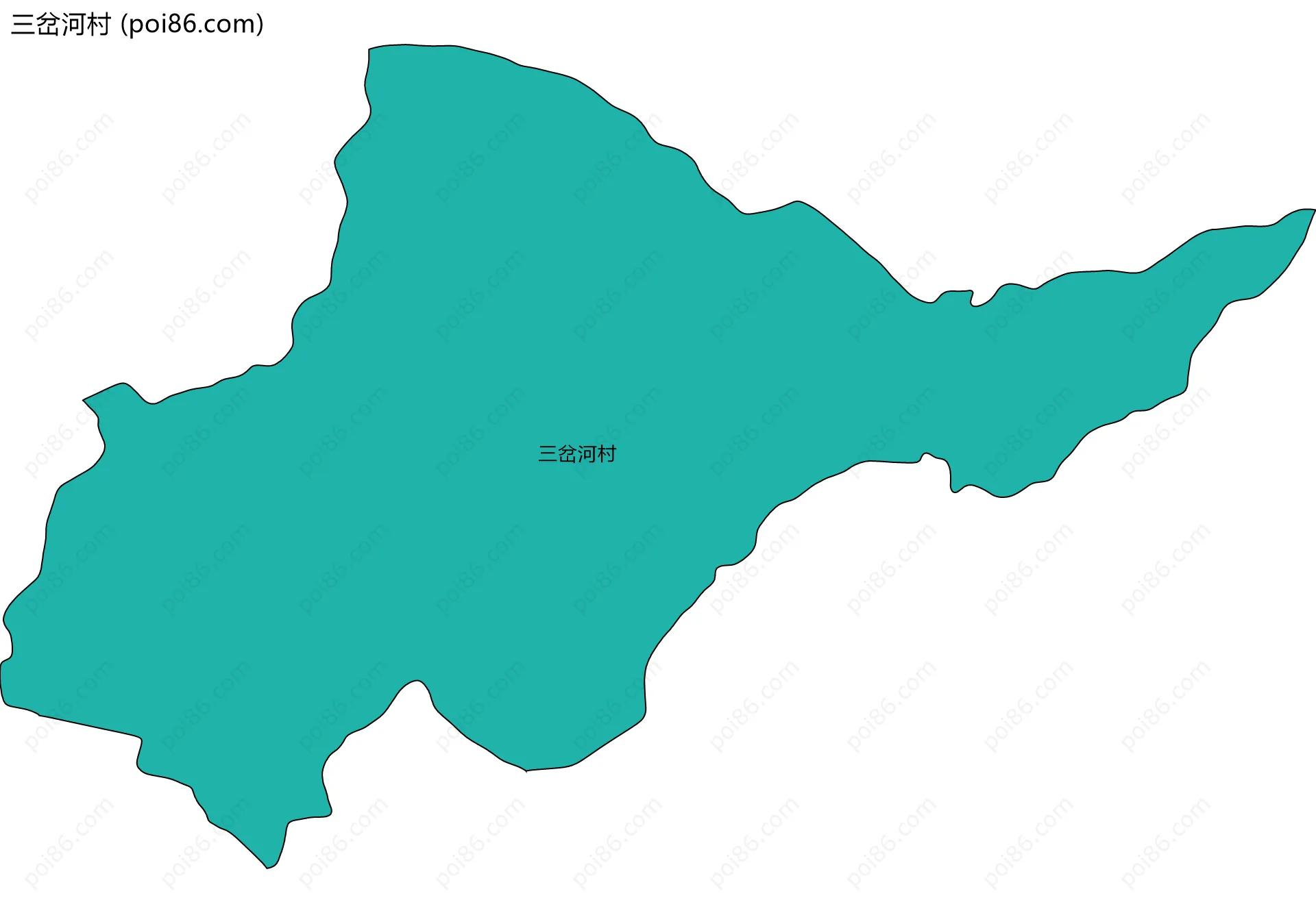 三岔河村边界地图