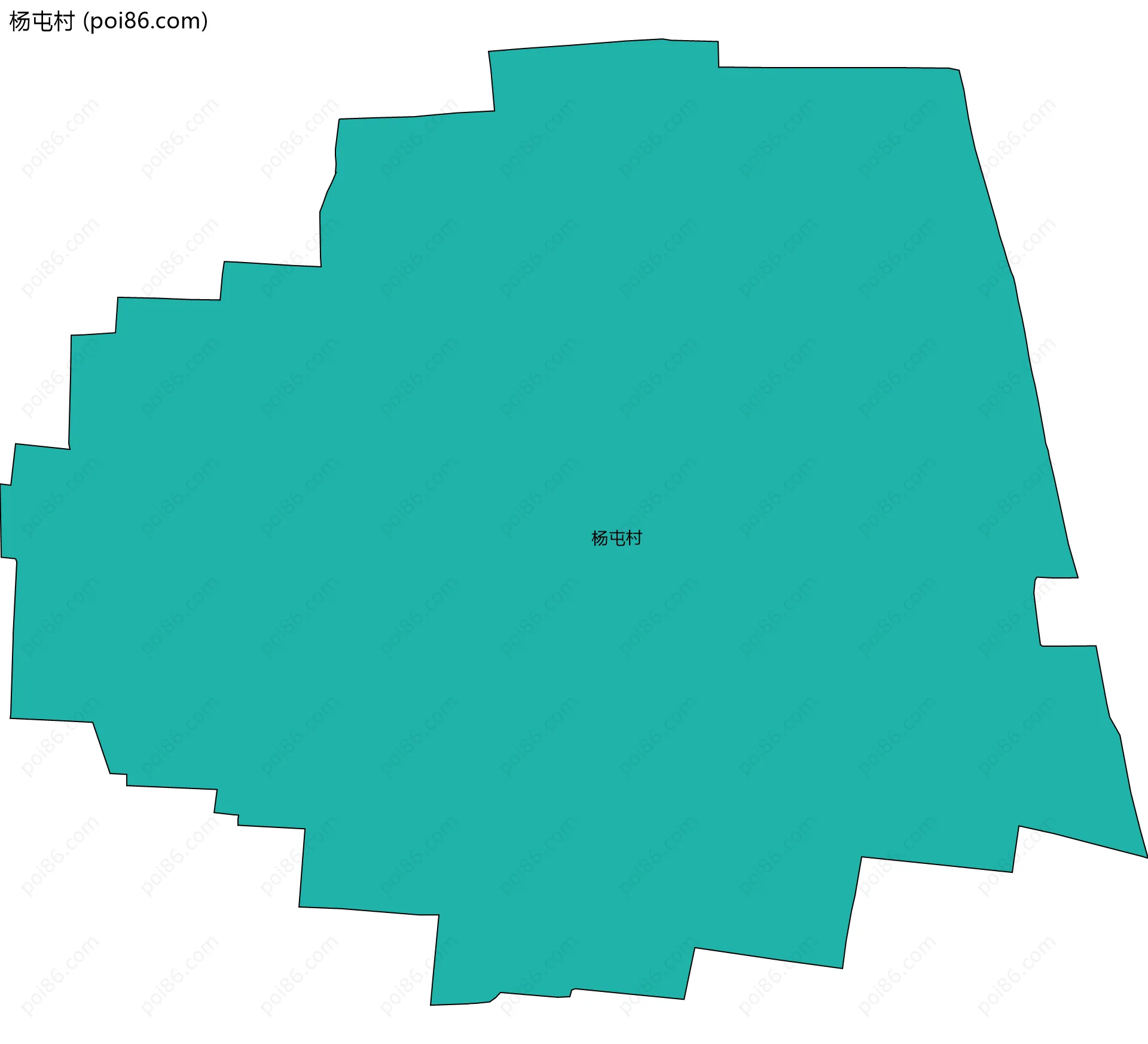 杨屯村边界地图