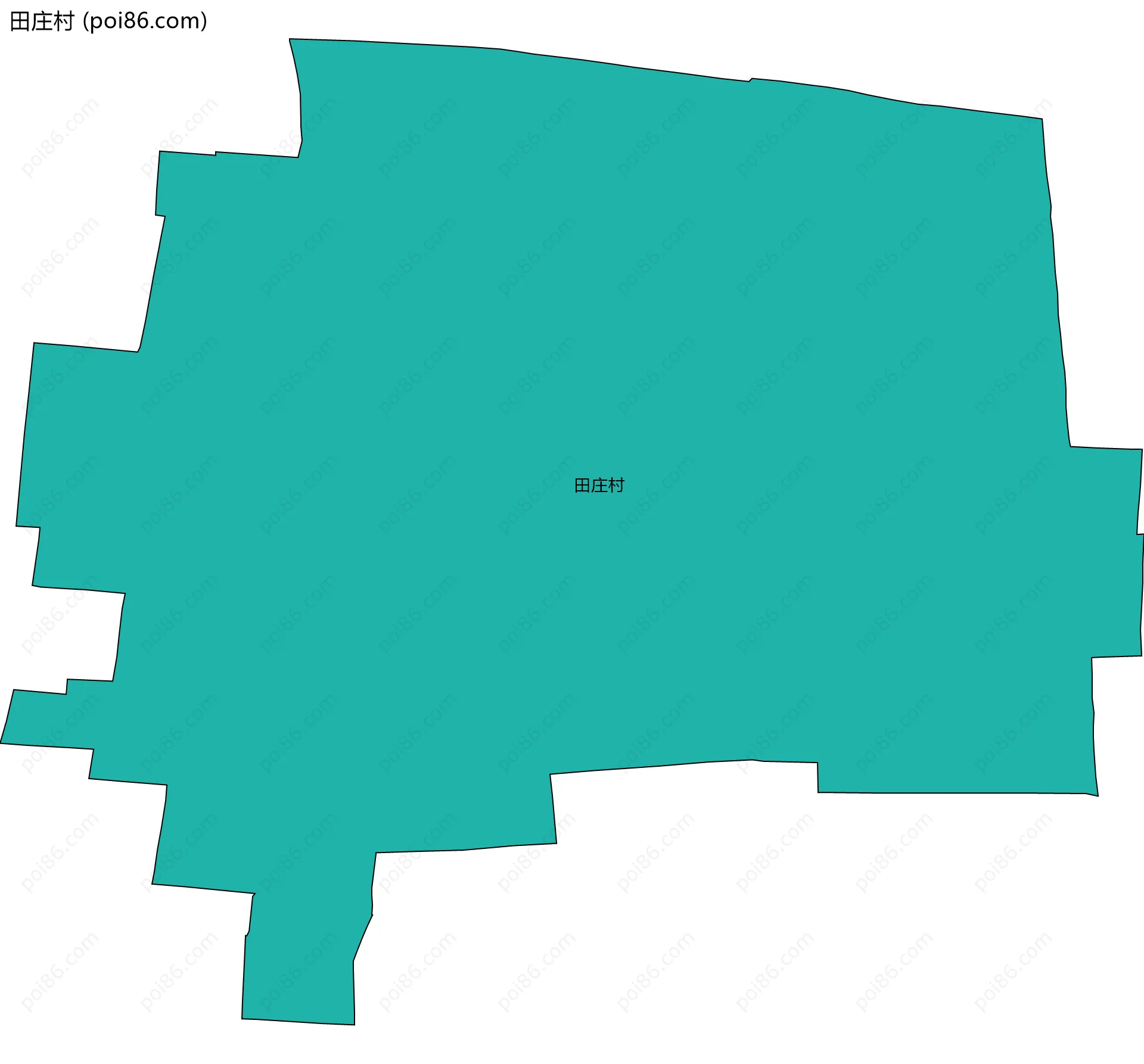 田庄村边界地图