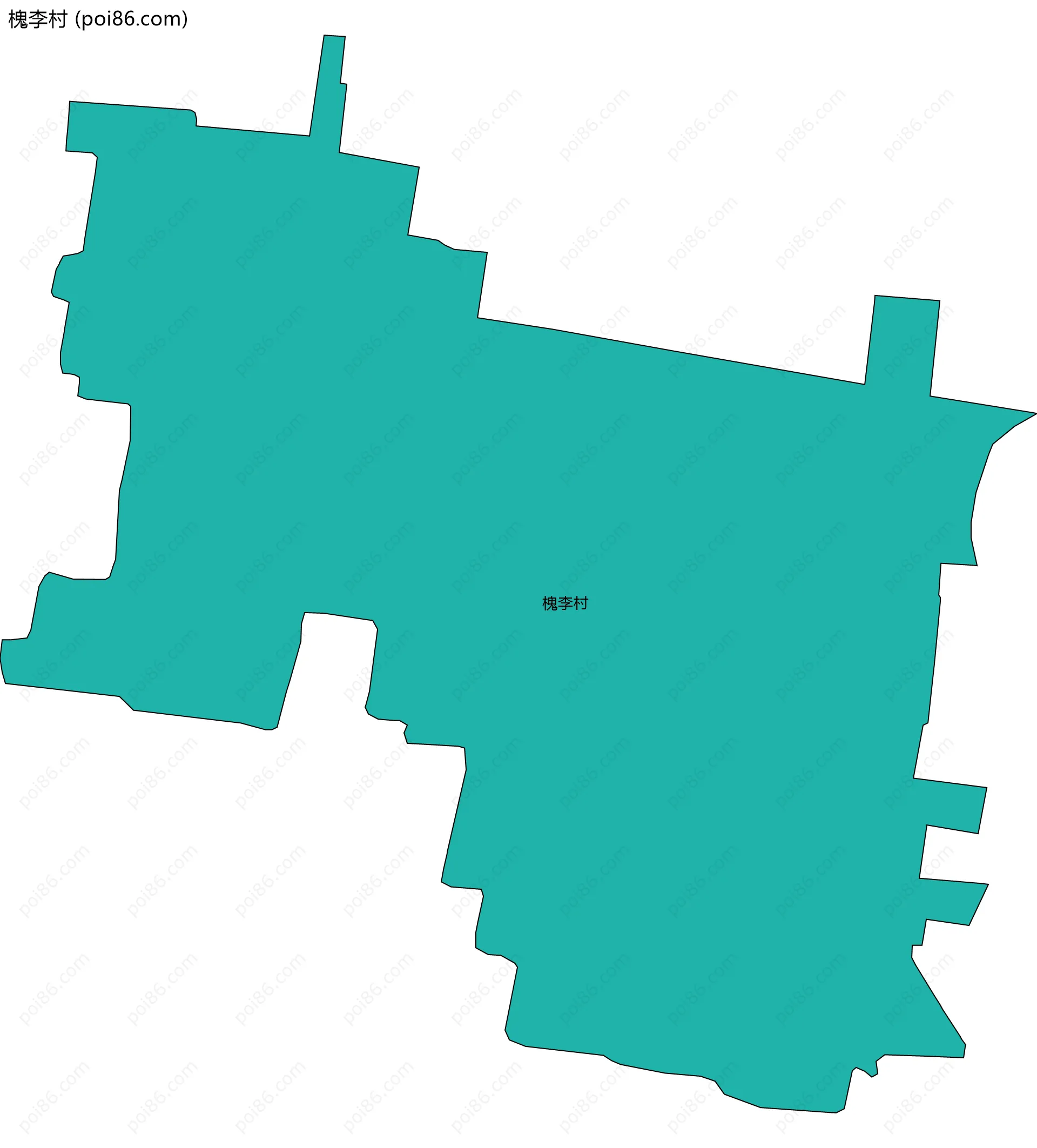 槐李村边界地图