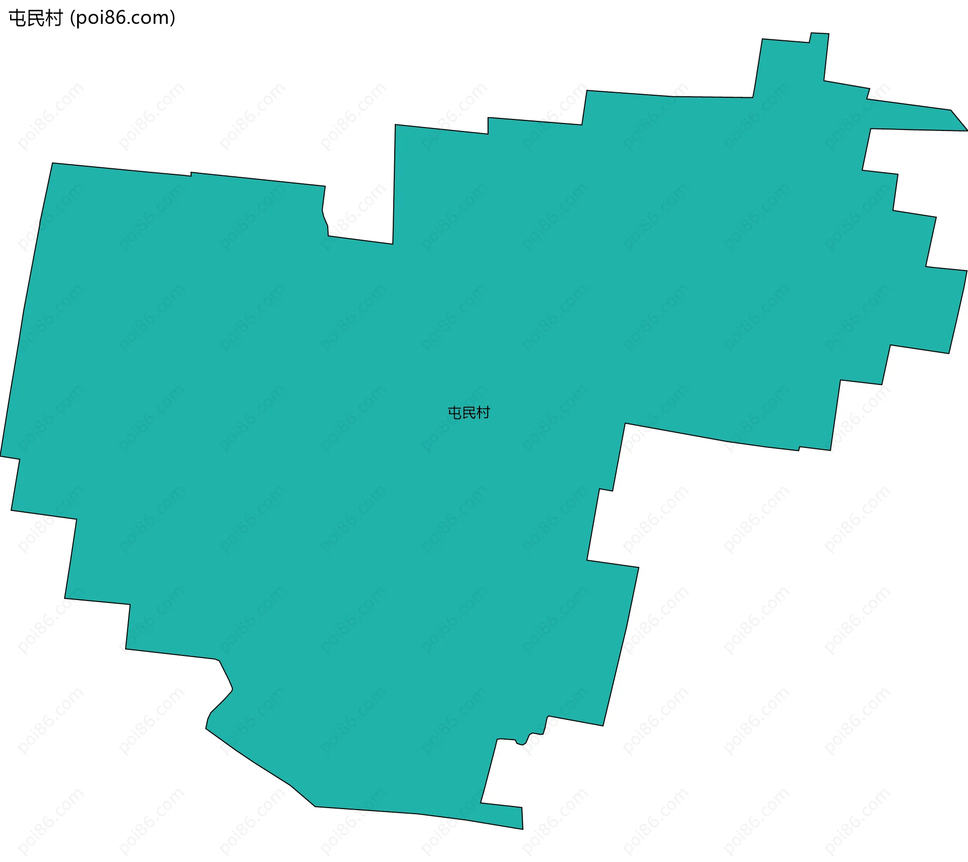 屯民村边界地图