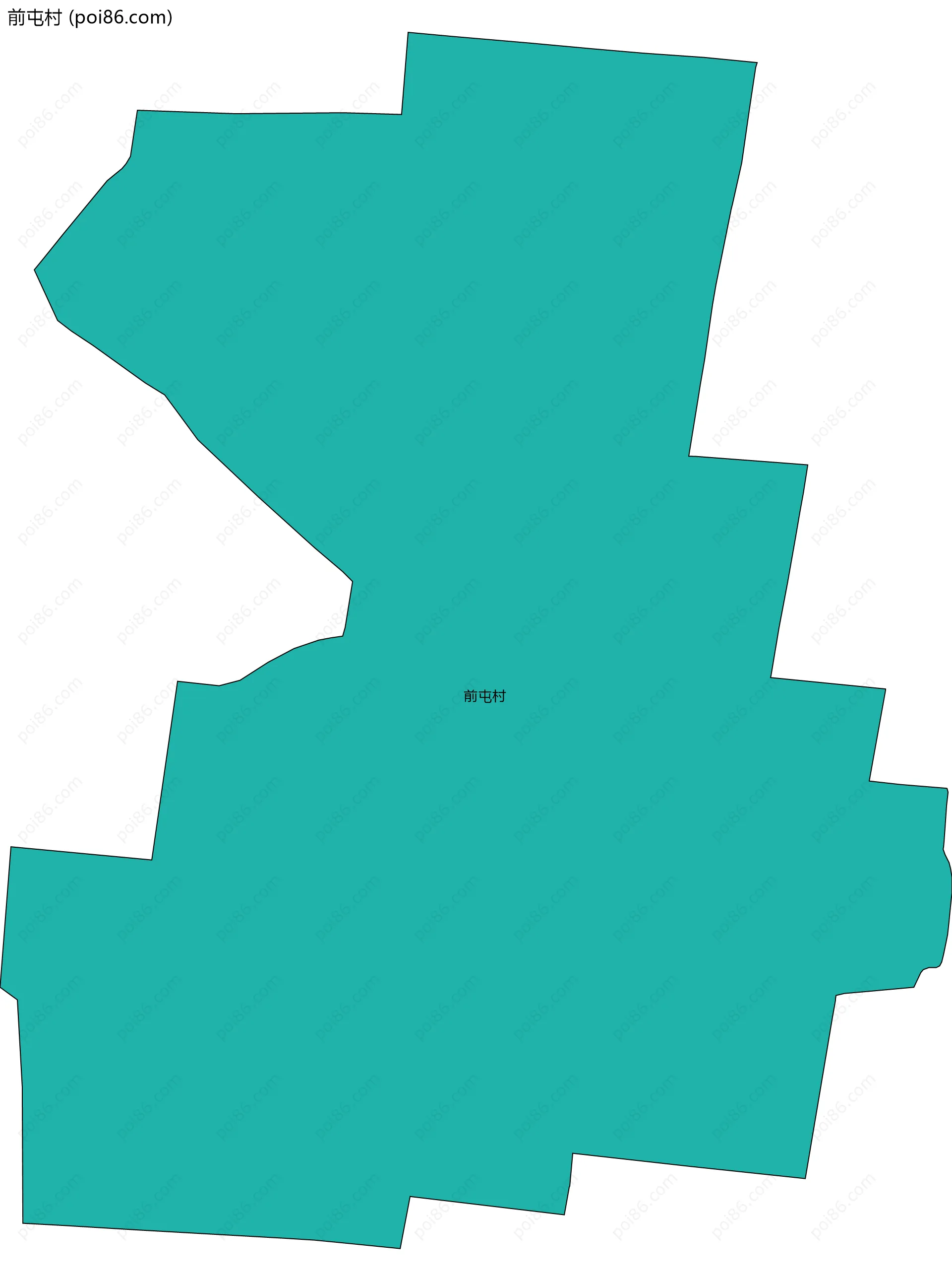 前屯村边界地图