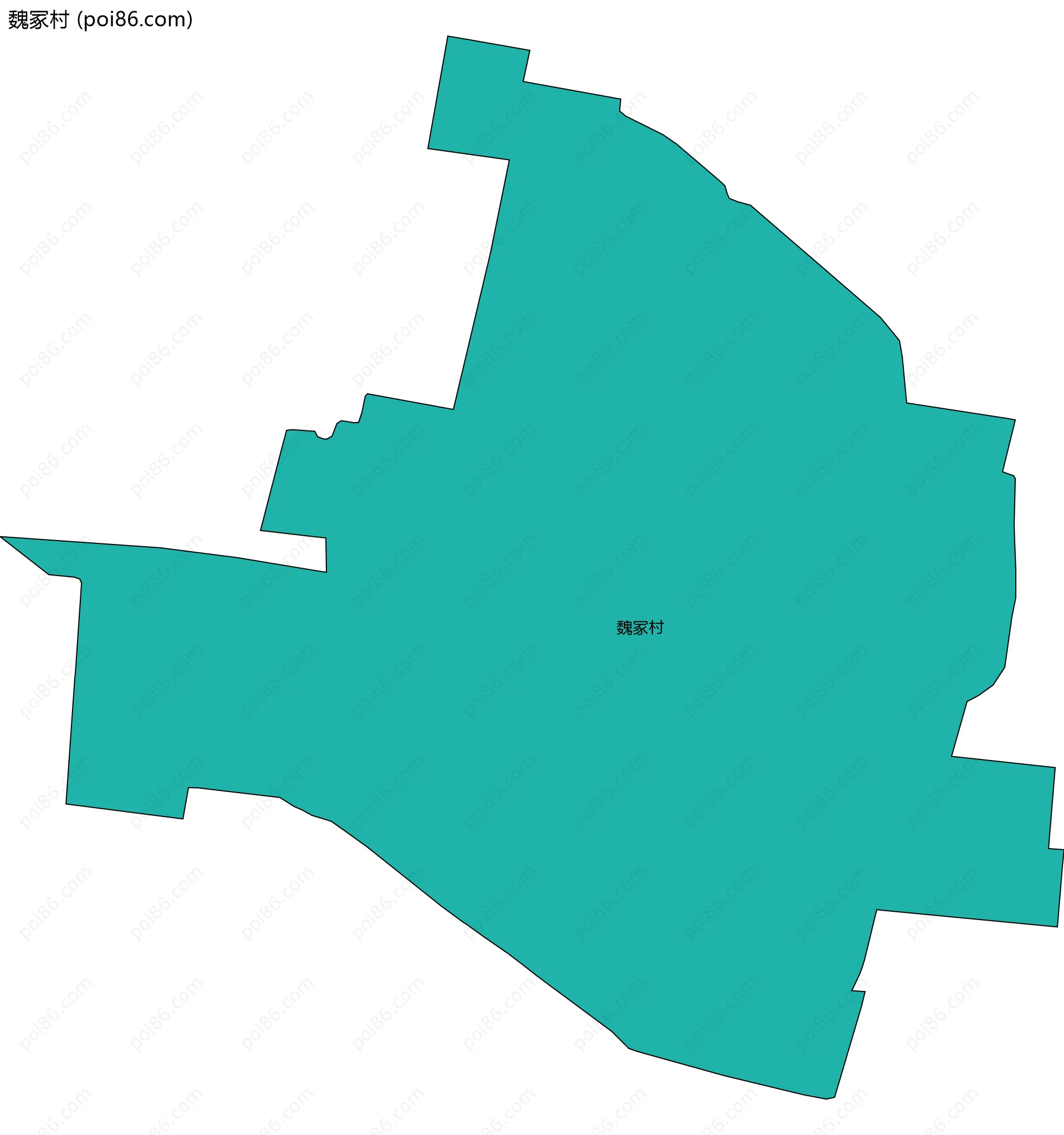 魏冢村边界地图