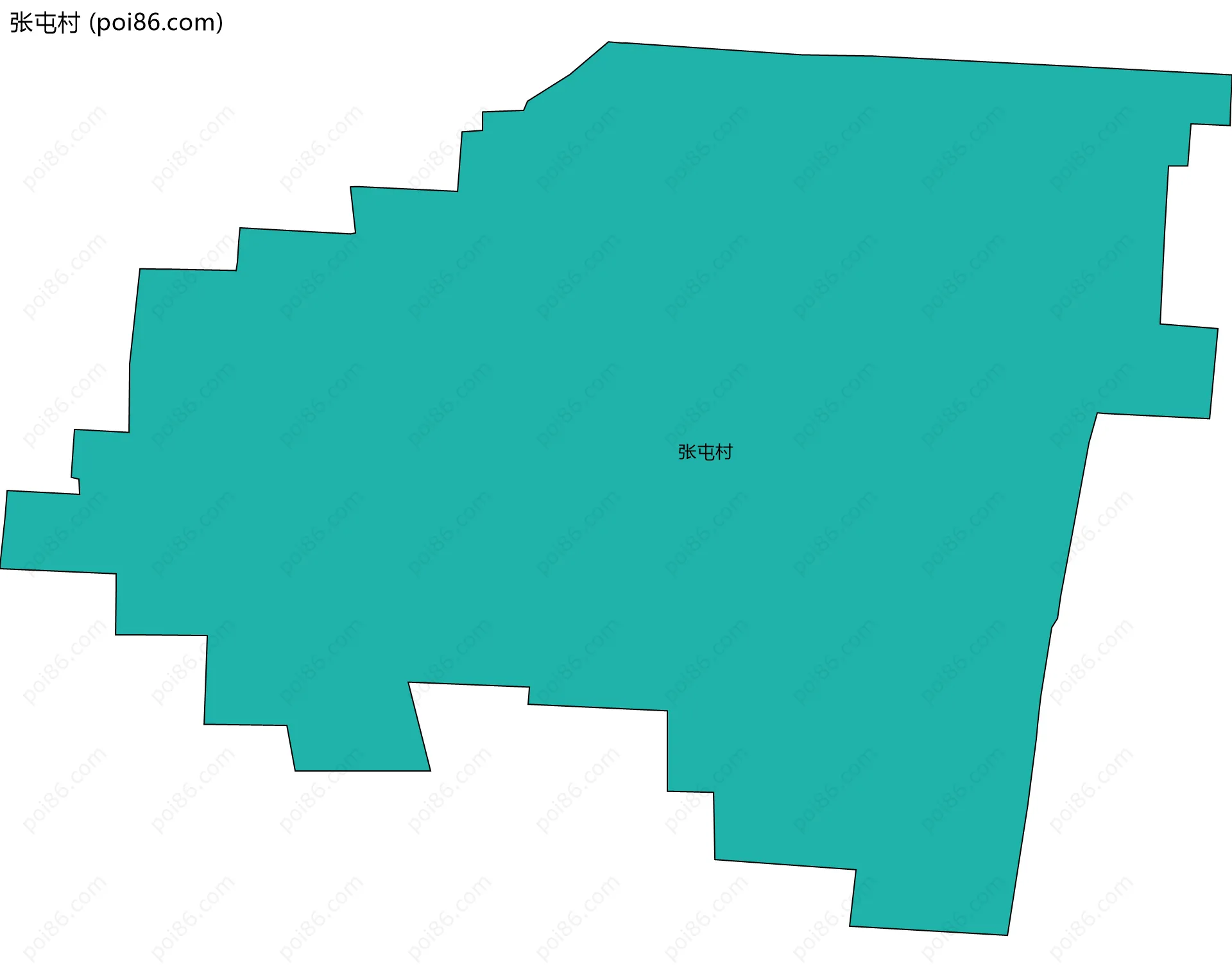 张屯村边界地图