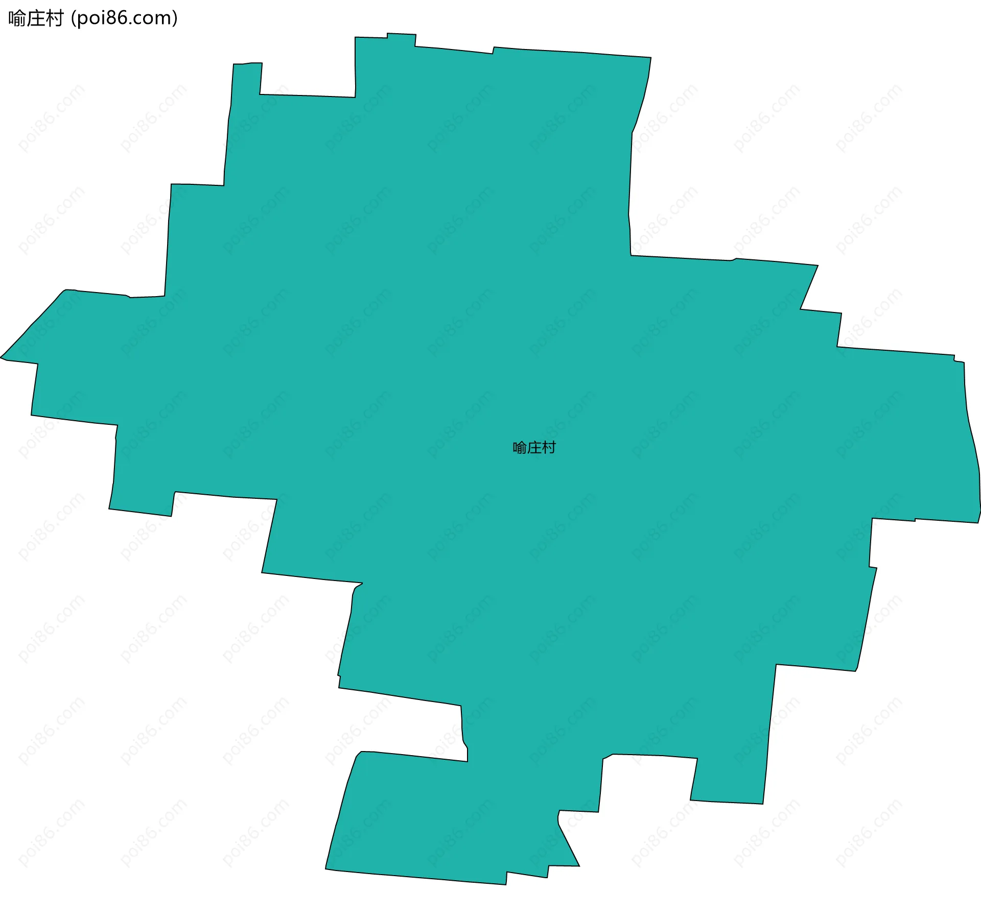 喻庄村边界地图