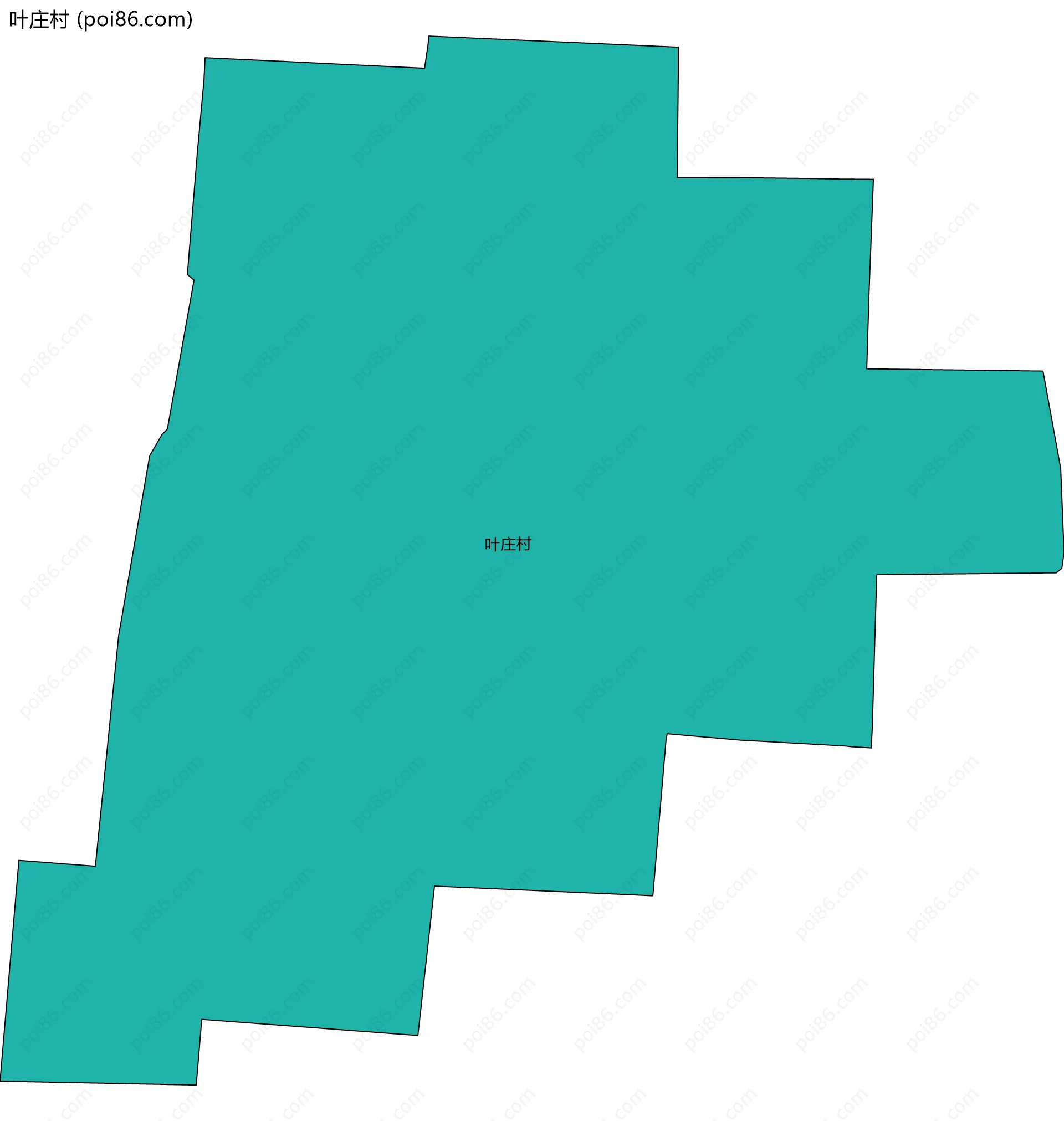 叶庄村边界地图