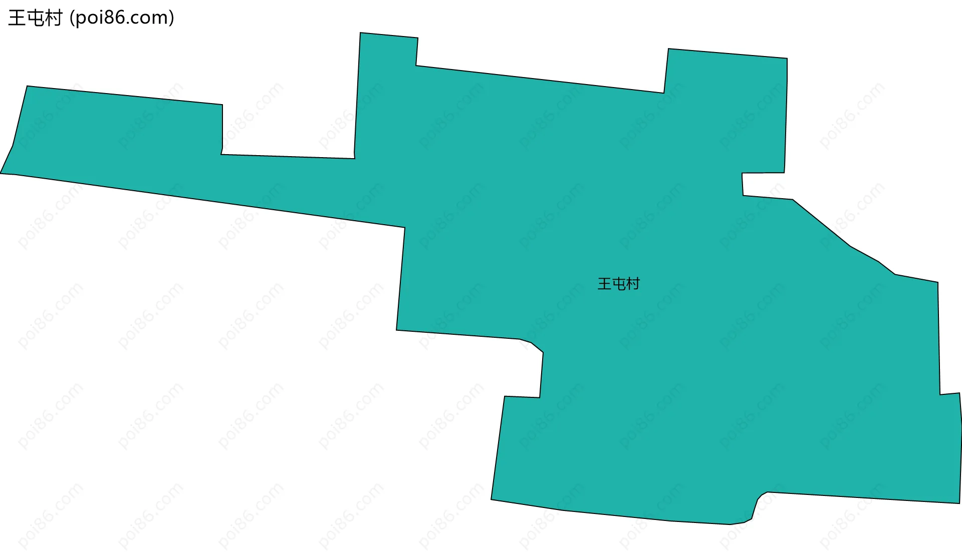 王屯村边界地图