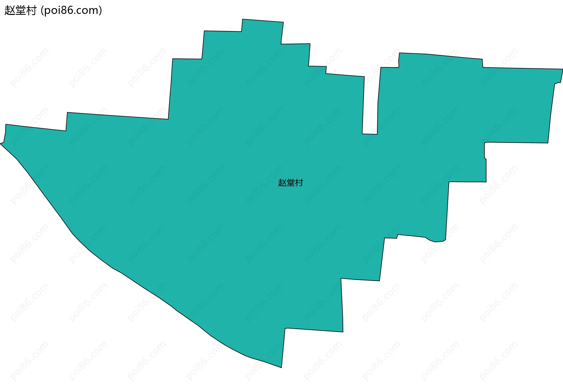 赵堂村边界地图