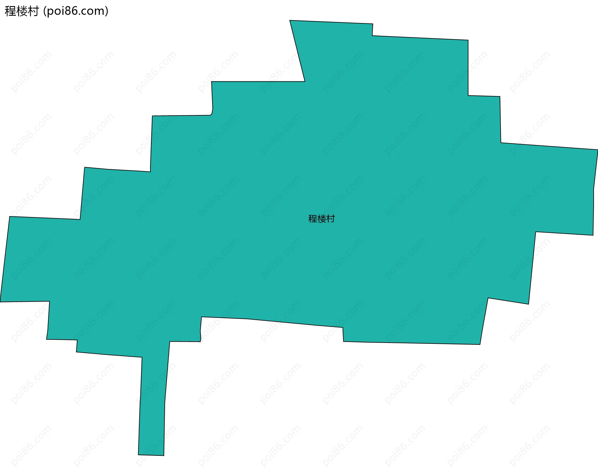 程楼村边界地图