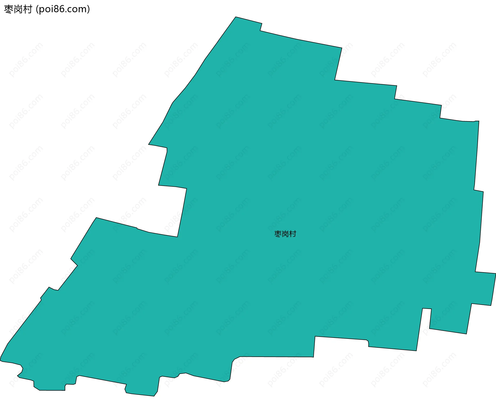 枣岗村边界地图