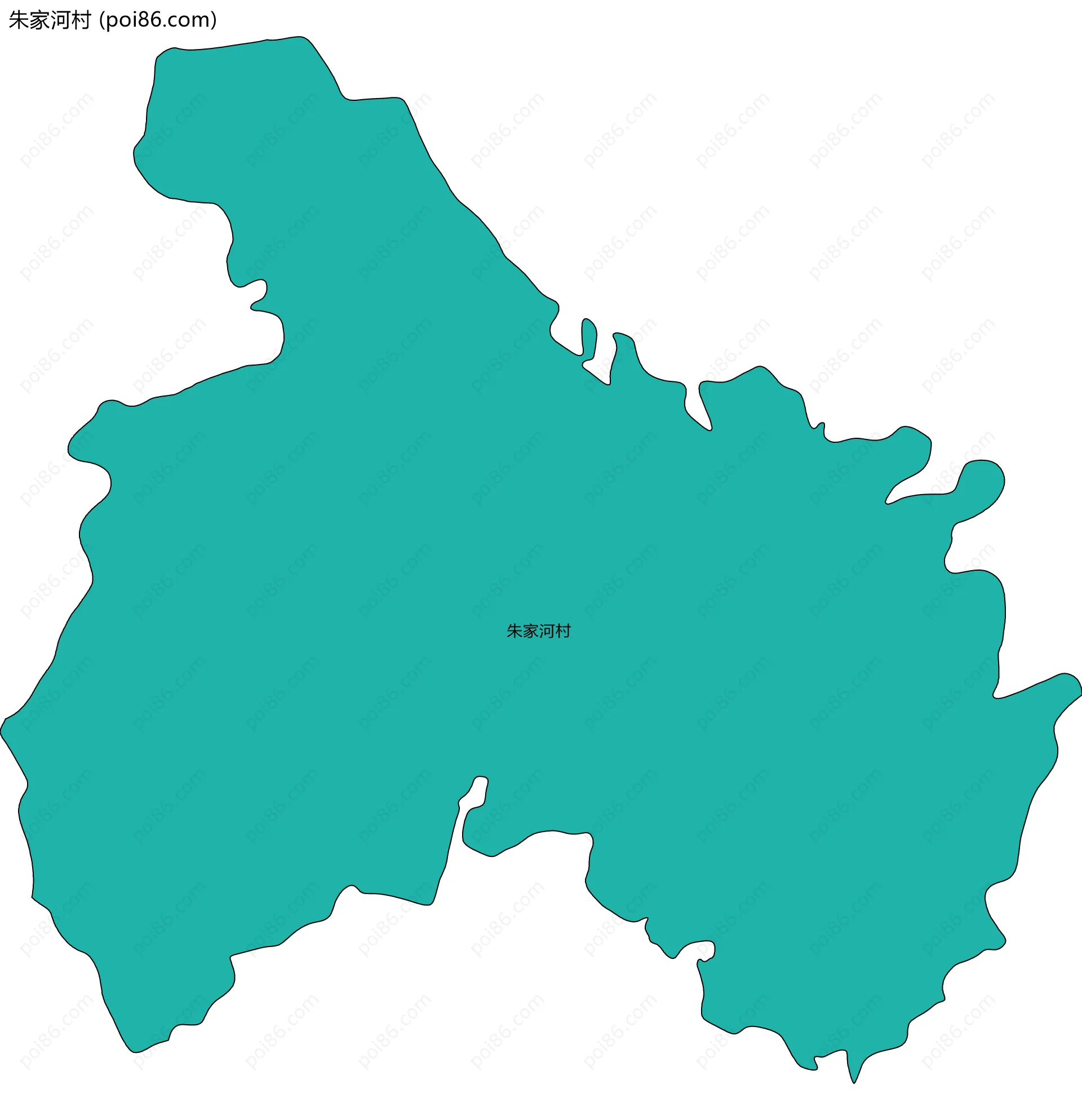 朱家河村边界地图